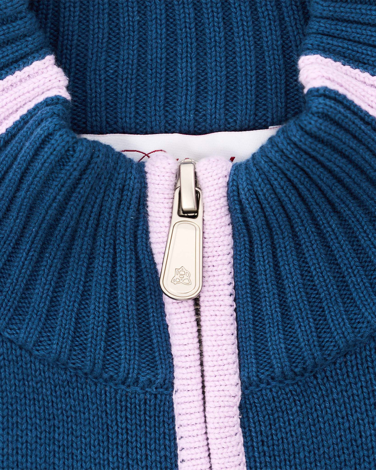 Knit Tracksuit Jacket Navy & Pink