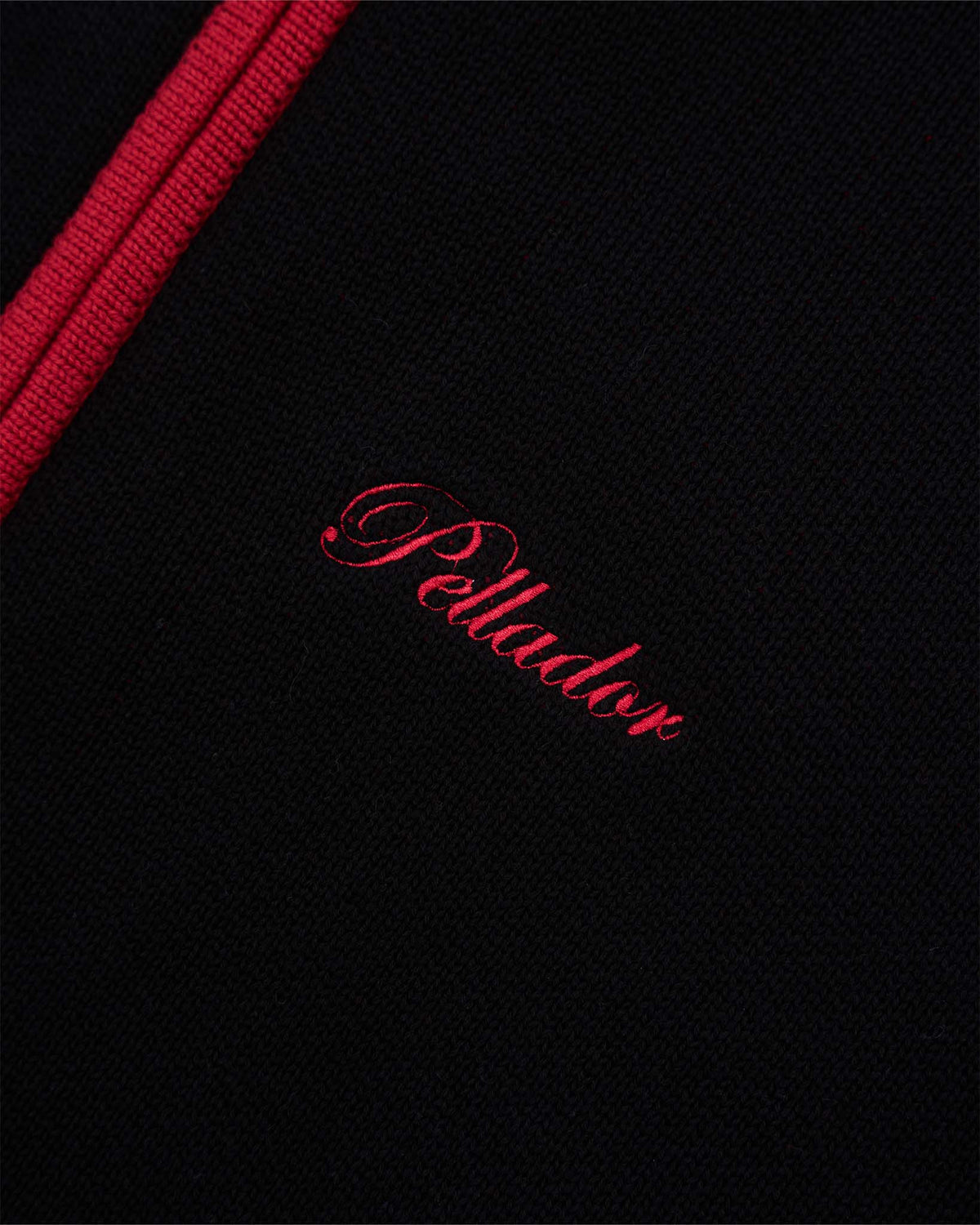 Knit Tracksuit Jacket Black & Red