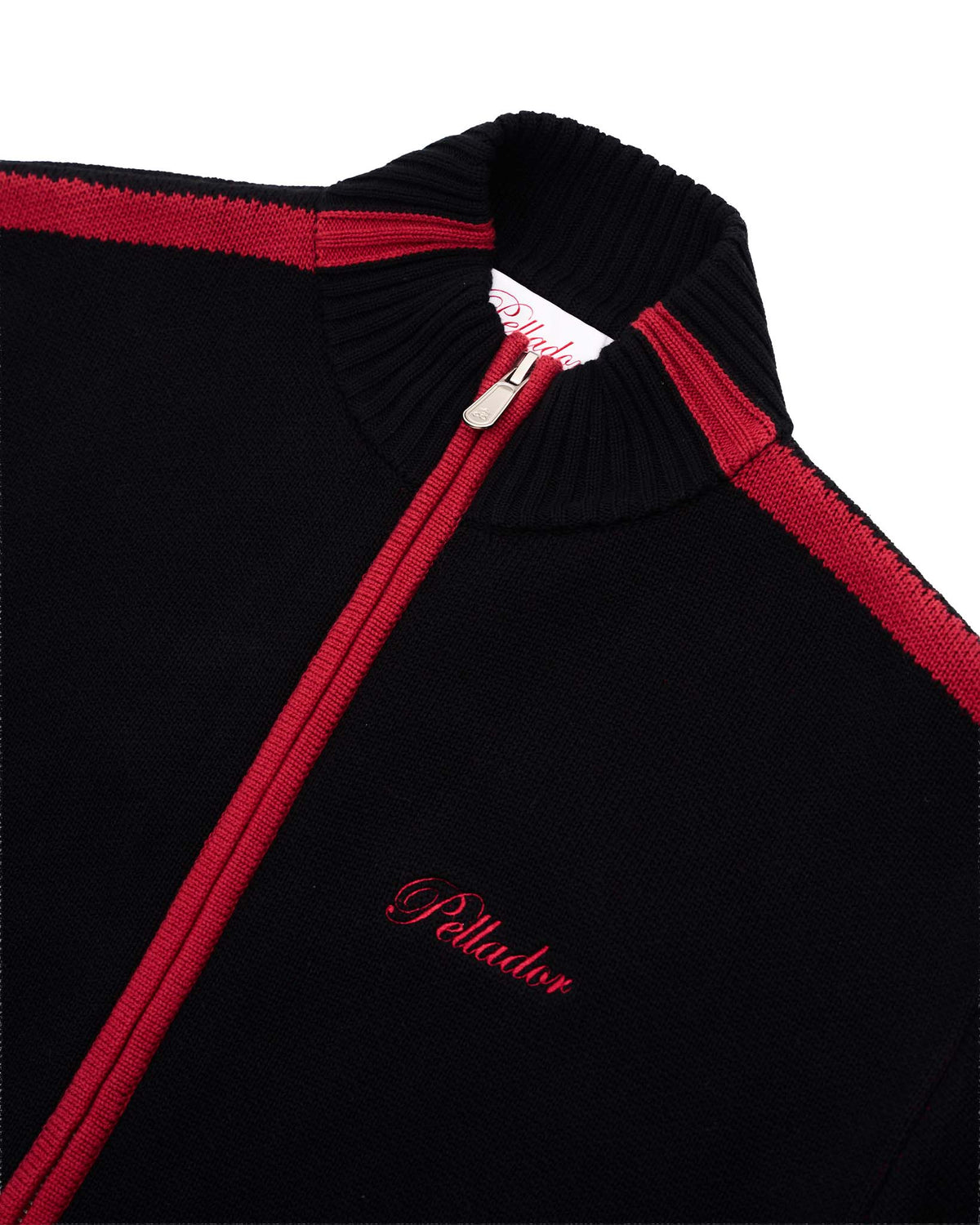 Knit Tracksuit Jacket Black & Red