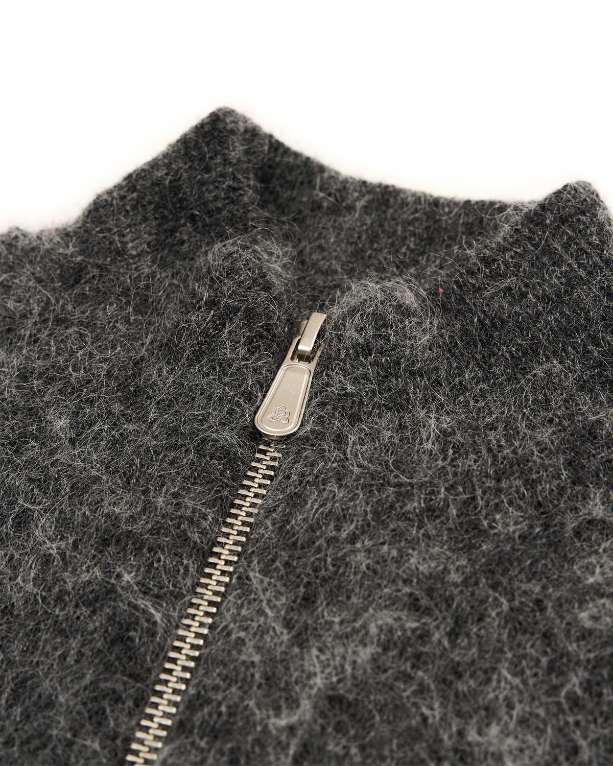 Grey Mohair Full Zip