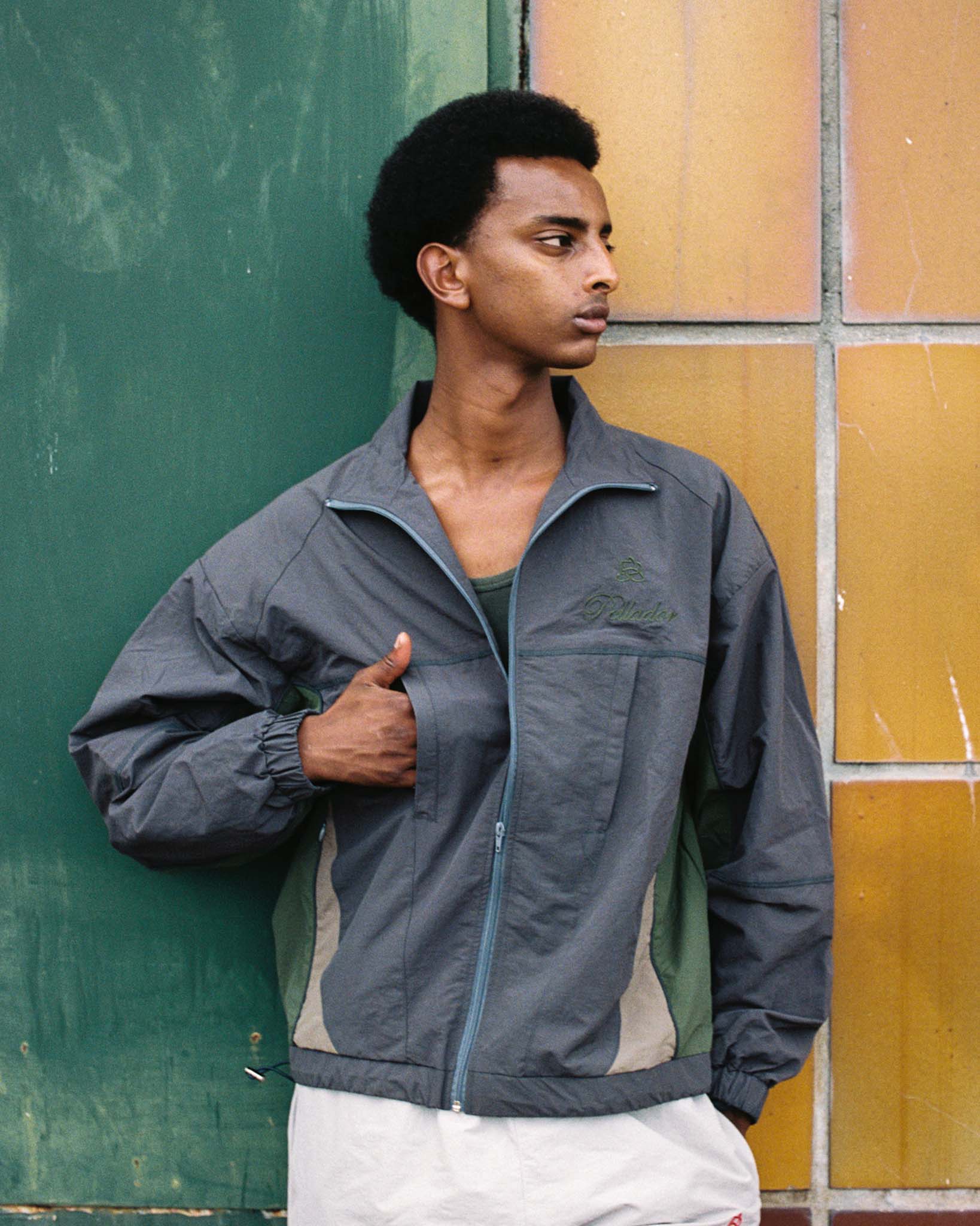 Track Jacket Charcoal & Green
