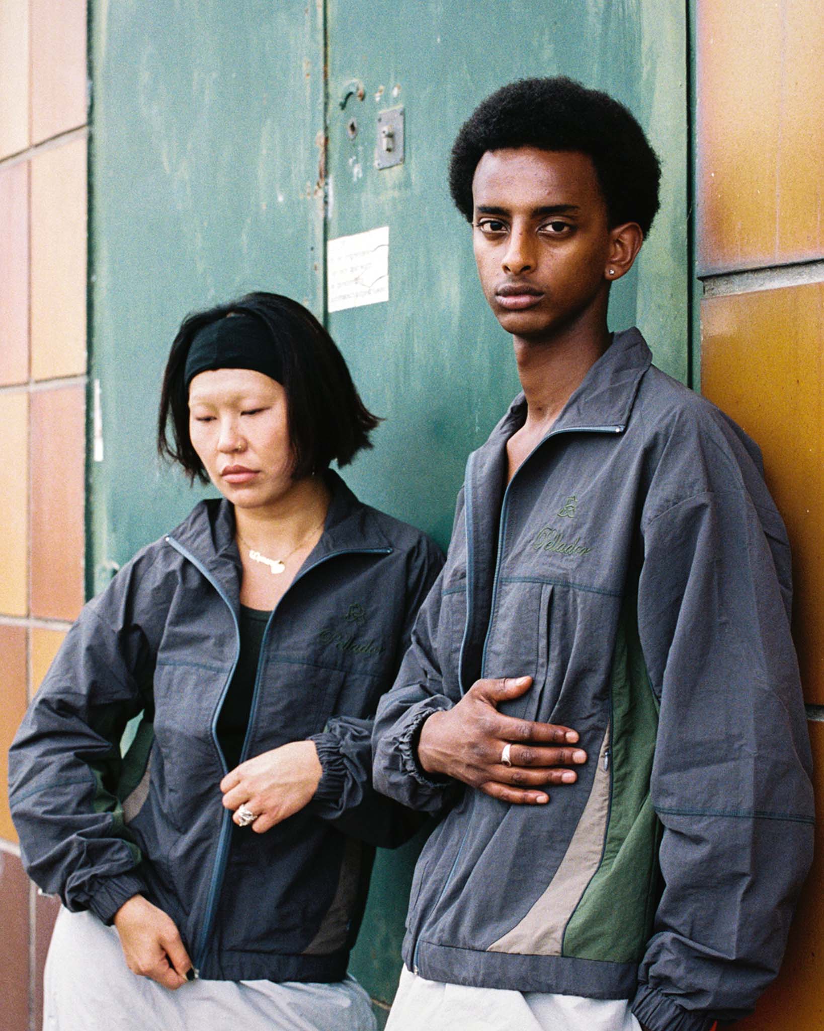 Track Jacket Charcoal & Green