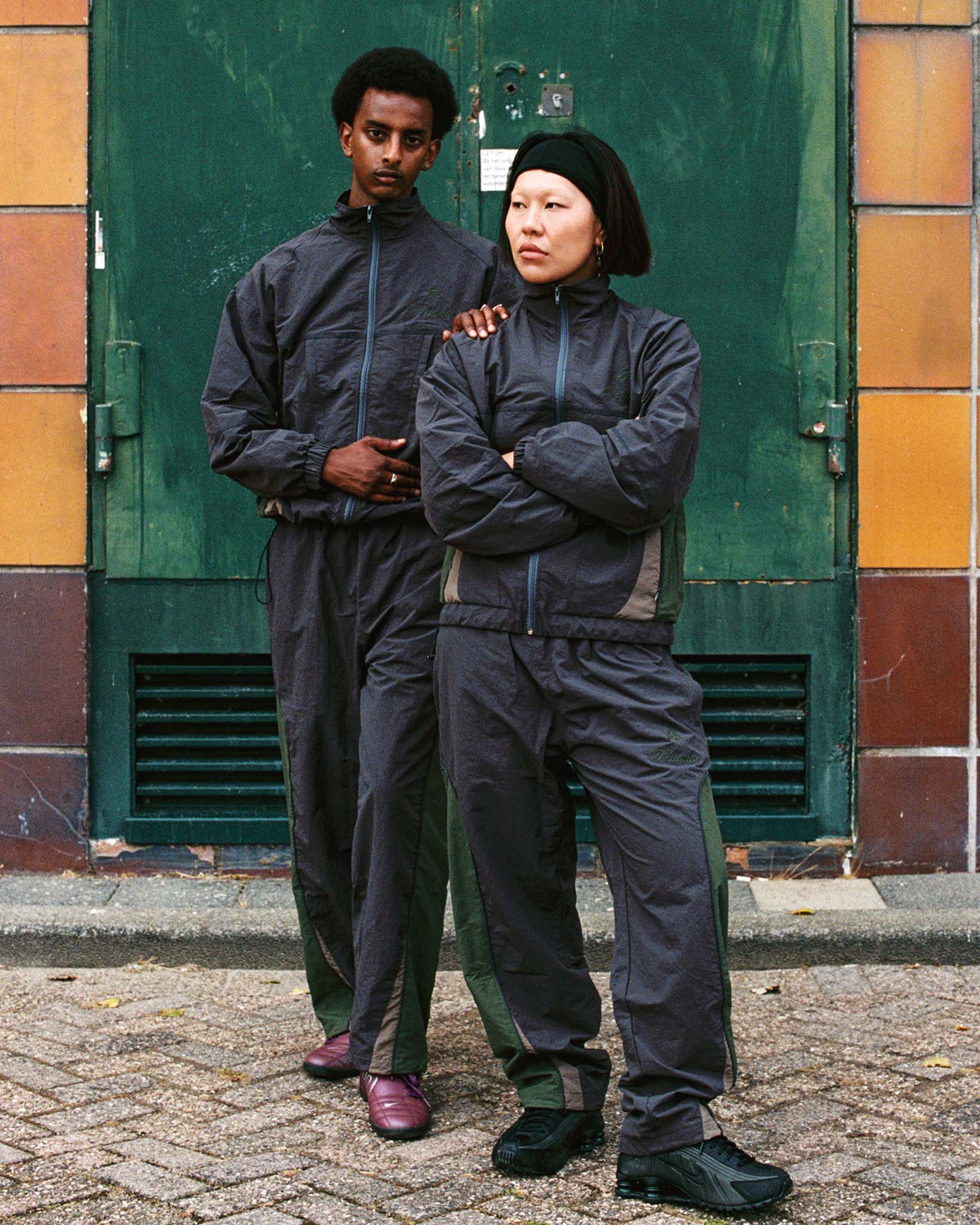 Track Jacket Charcoal & Green