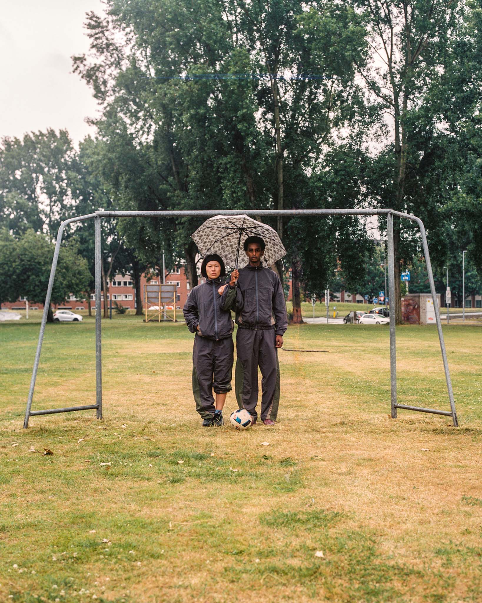 Track Bottoms Charcoal & Green