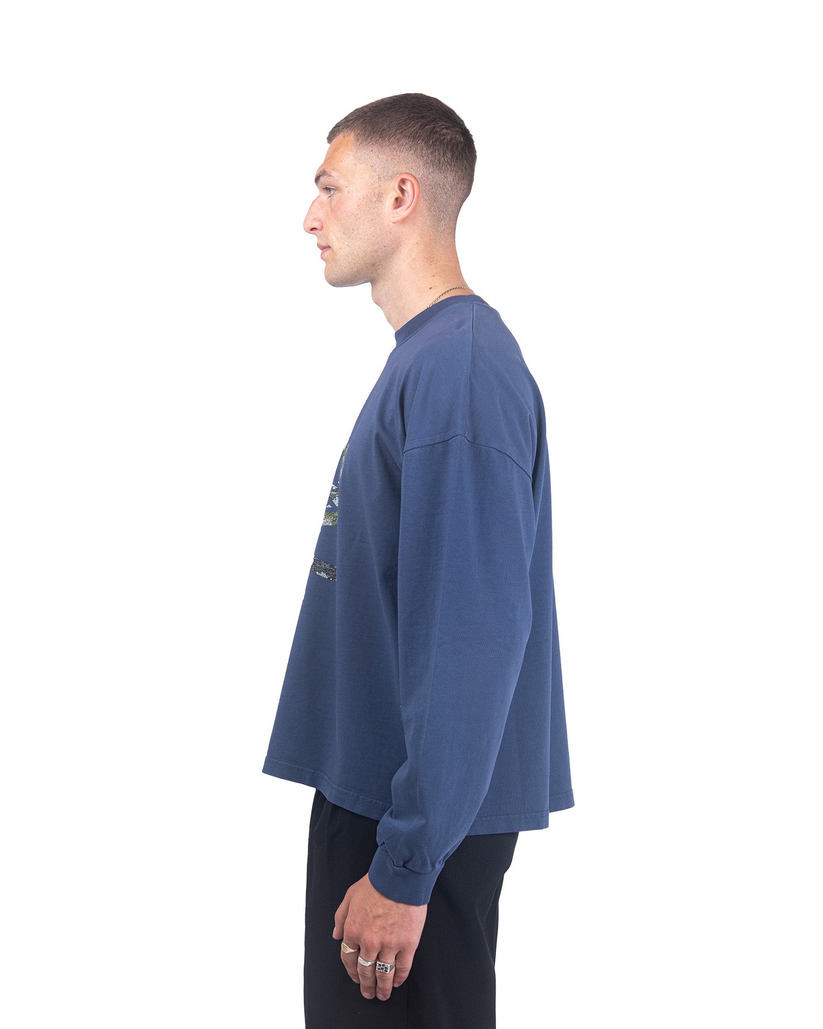 Forest Knot Logo L/S Tee - Navy