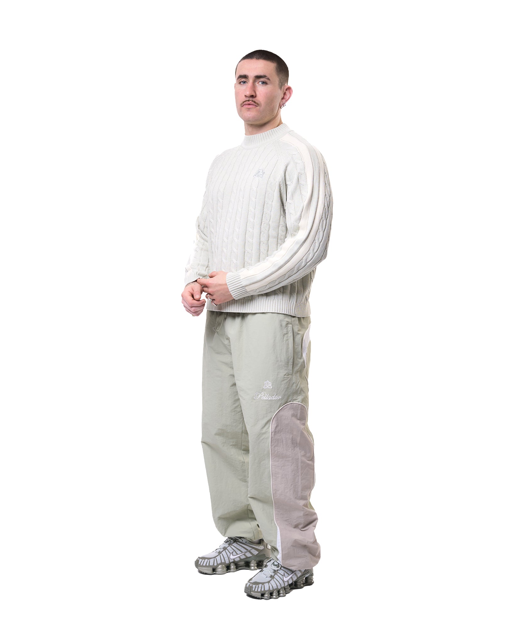 Round Neck Cable Knit - Seafoam