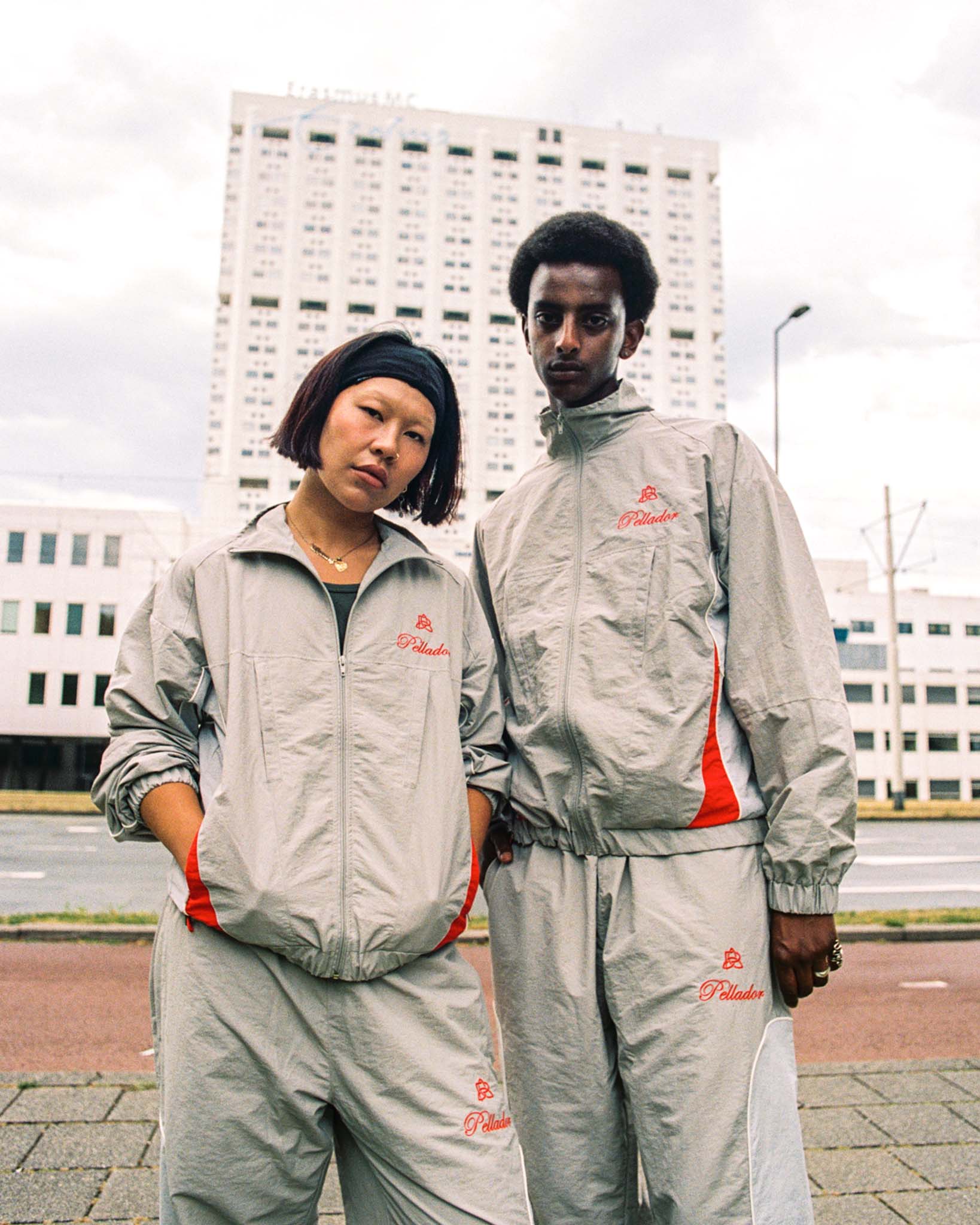 Track Jacket Grey & Red