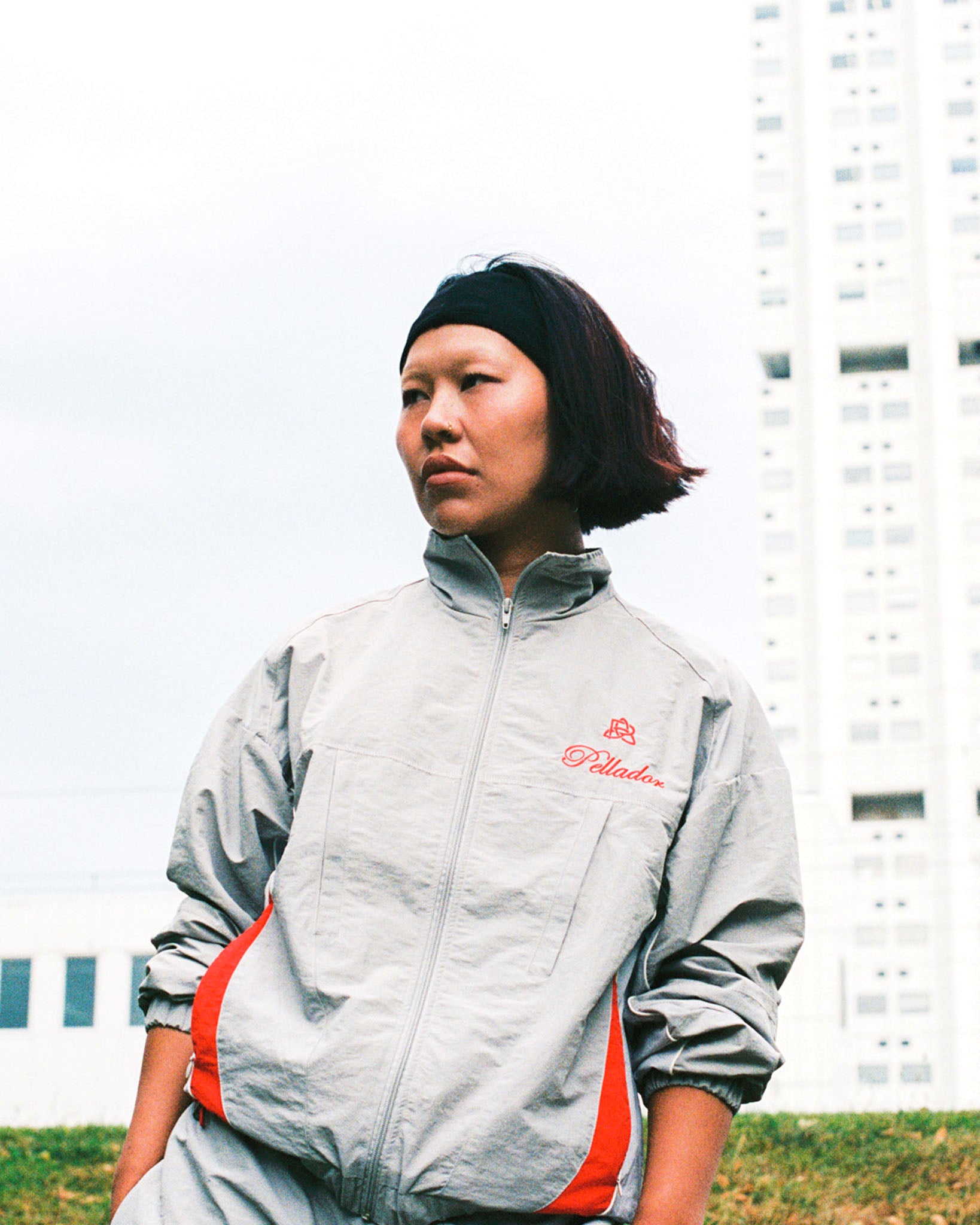 Track Jacket Grey & Red