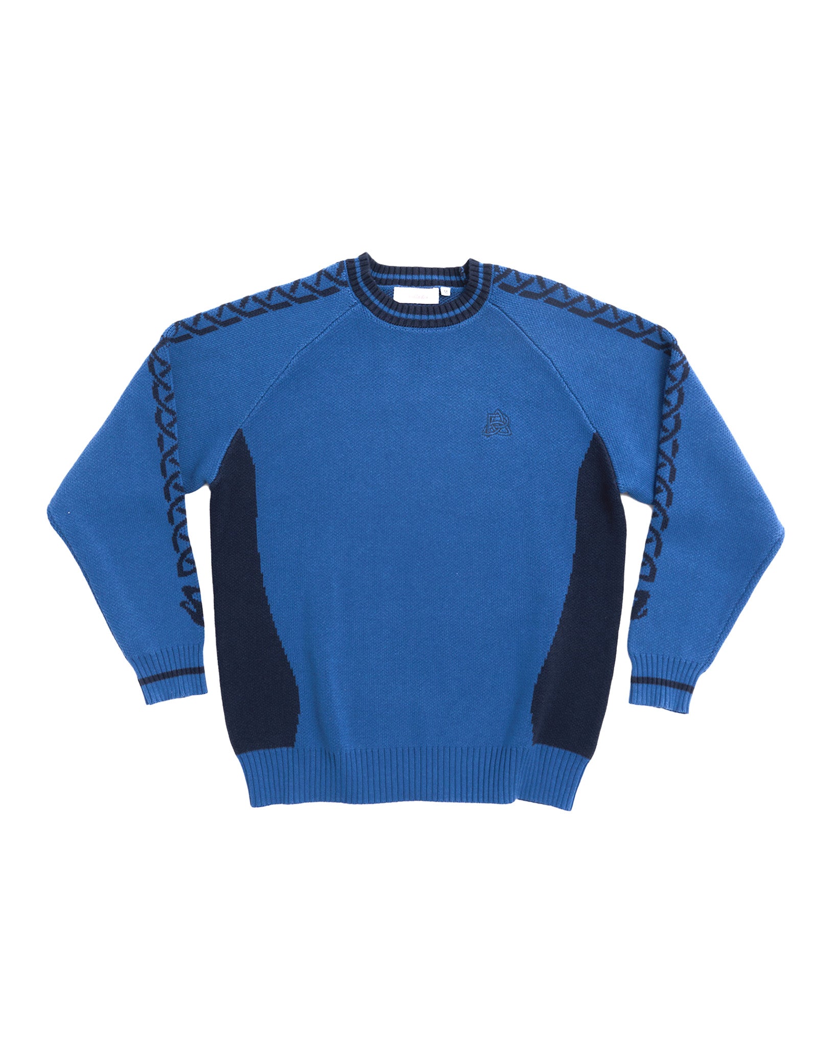 Sleeve Knot Knit Navy & Blue