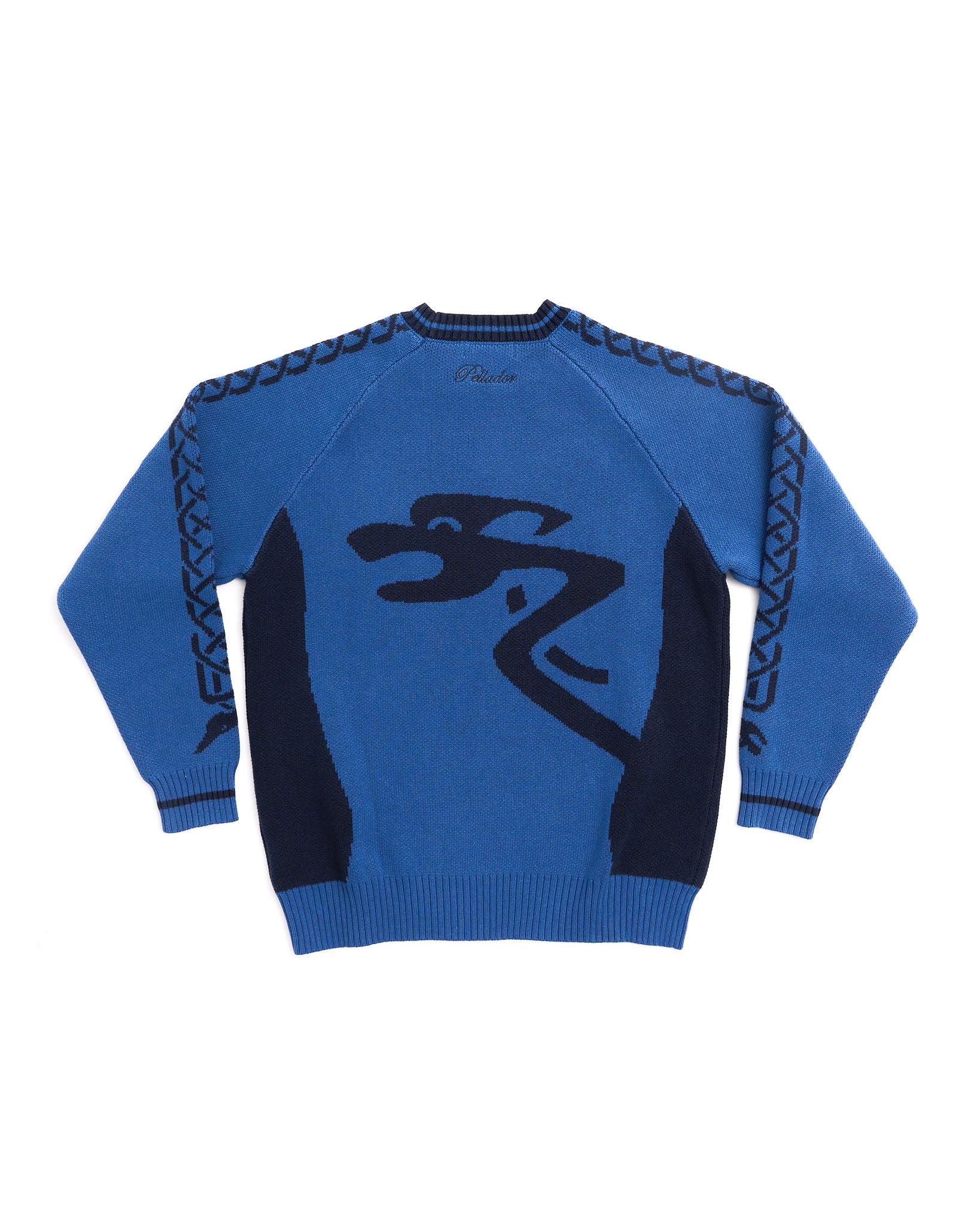 Sleeve Knot Knit Navy & Blue