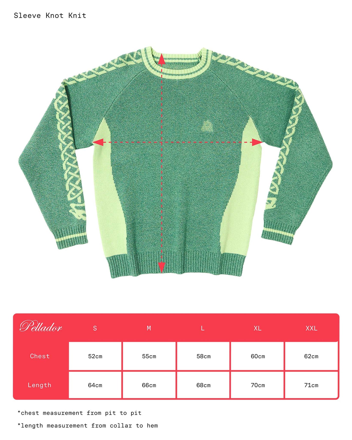 Sleeve Knot Knit Green
