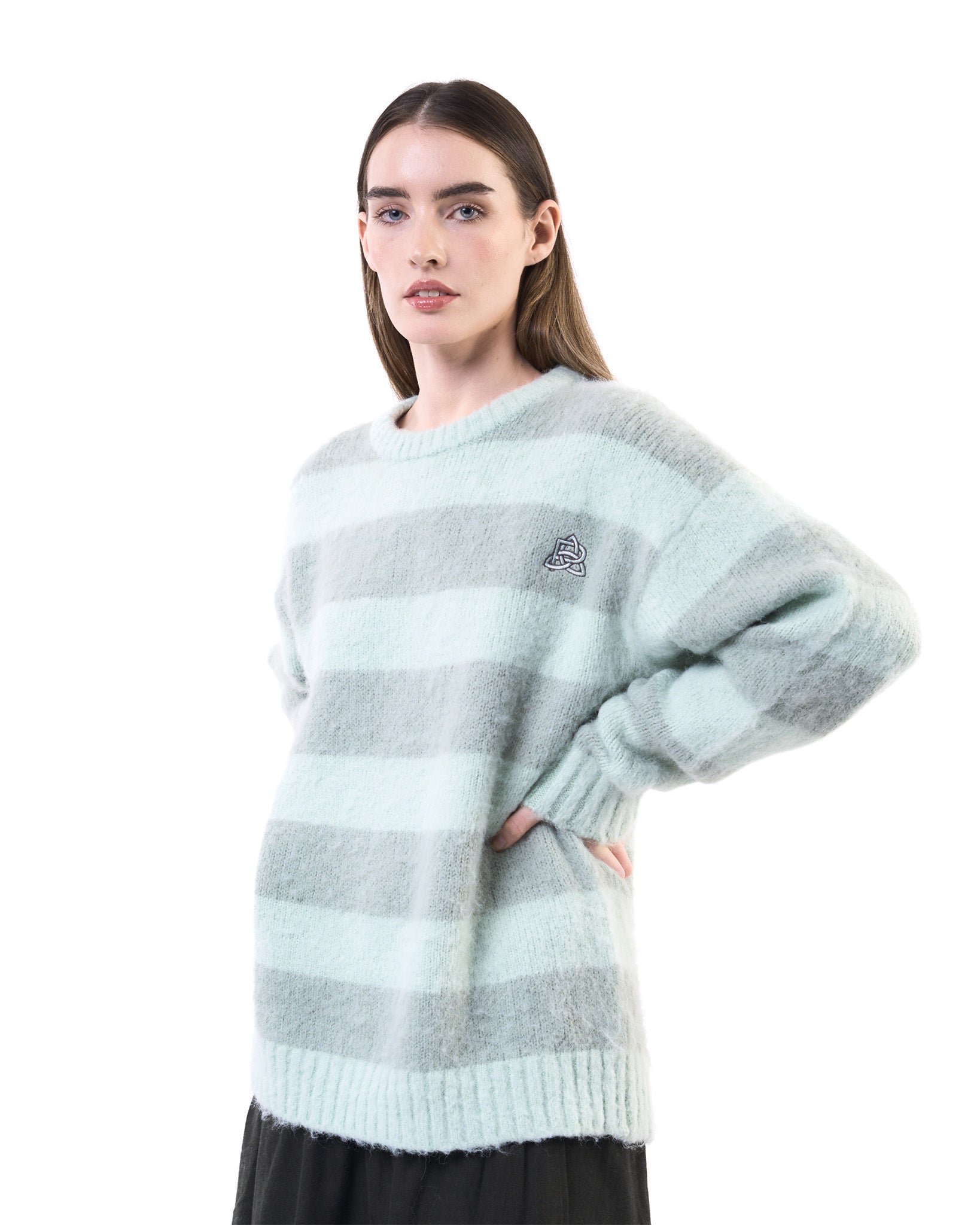 Mohair Striped Knit - Seafoam