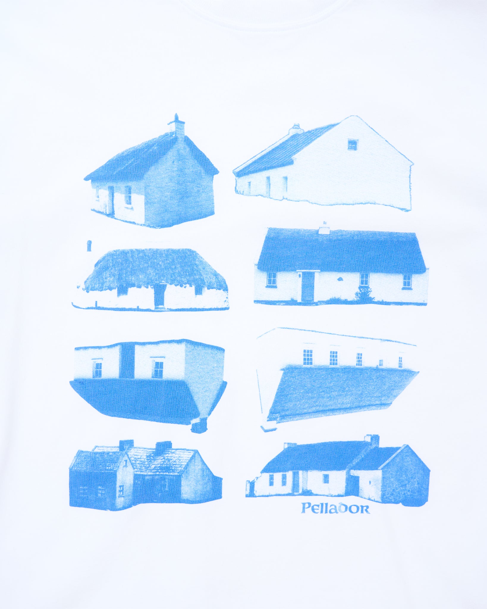 Blue Cottage Tee - White
