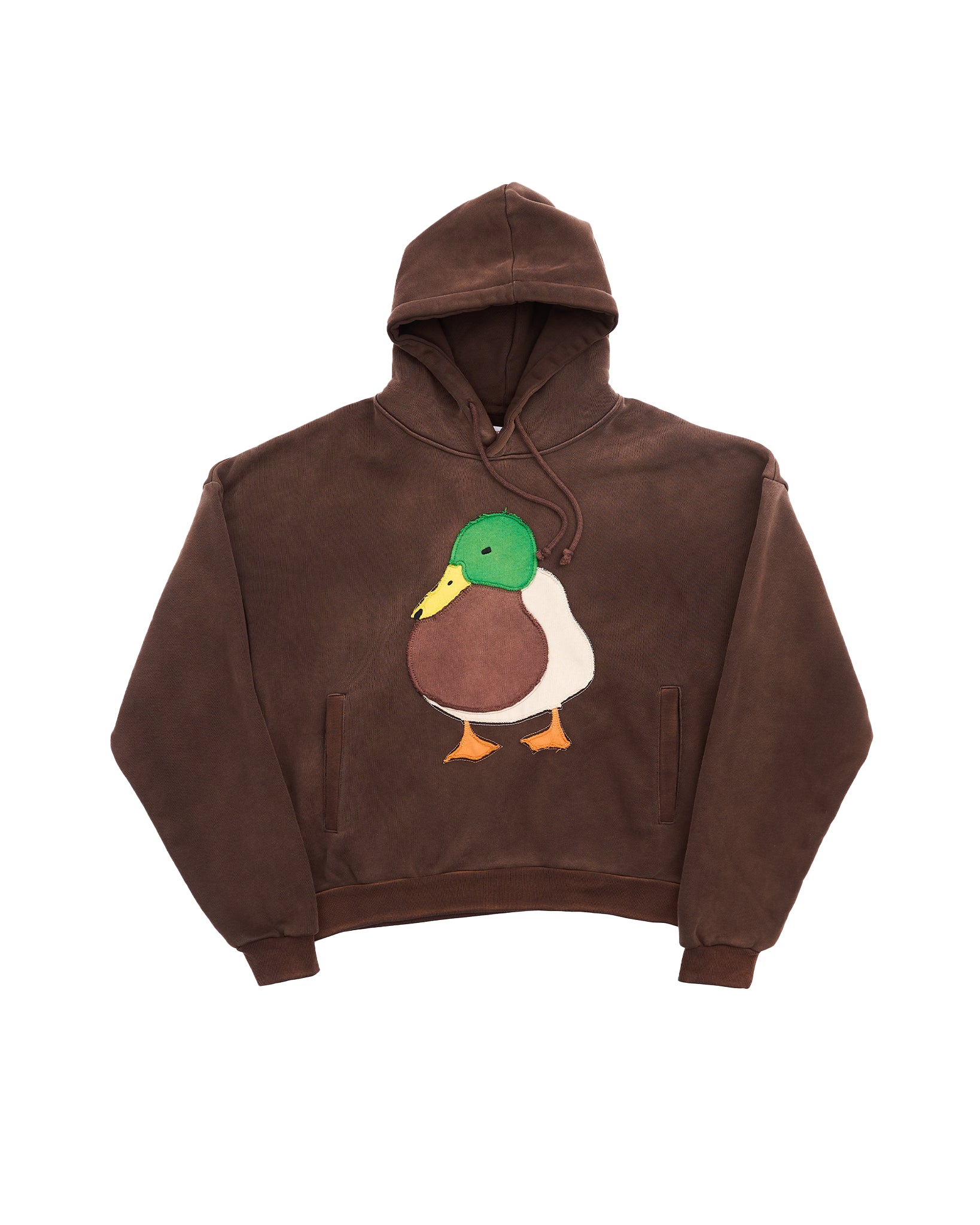Duck Appliqué Hoodie - Brown