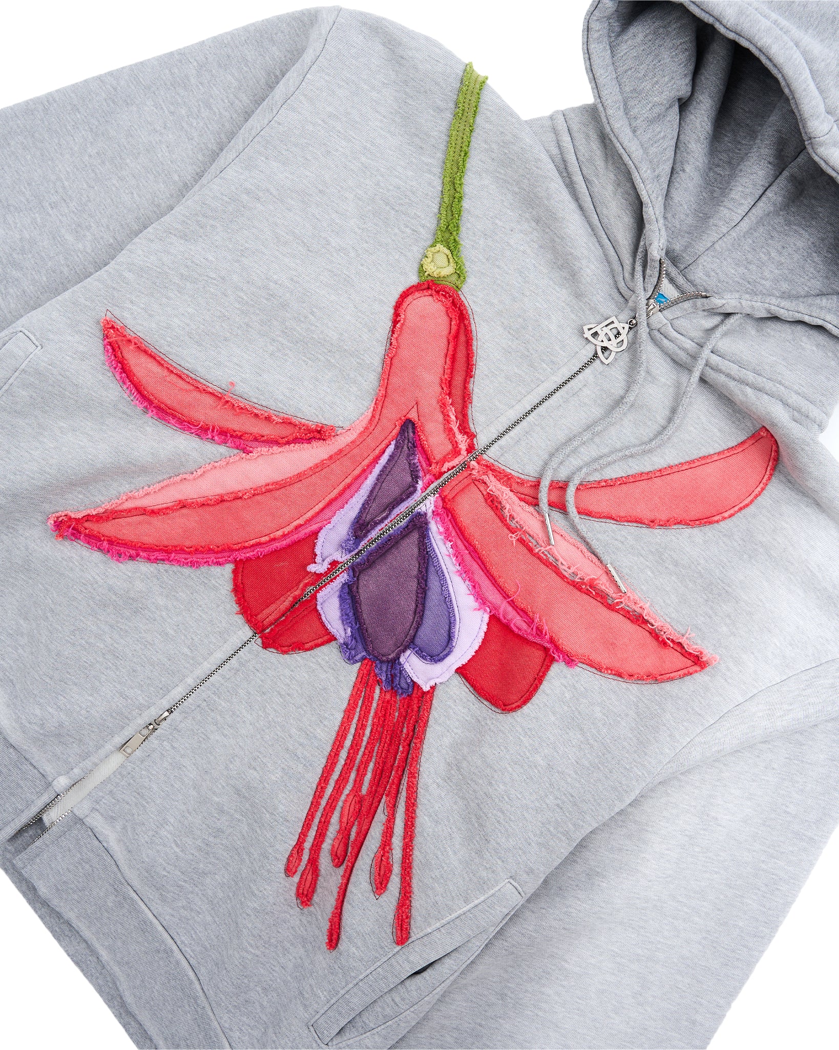 Fuchsia Hoodie - Heather Grey