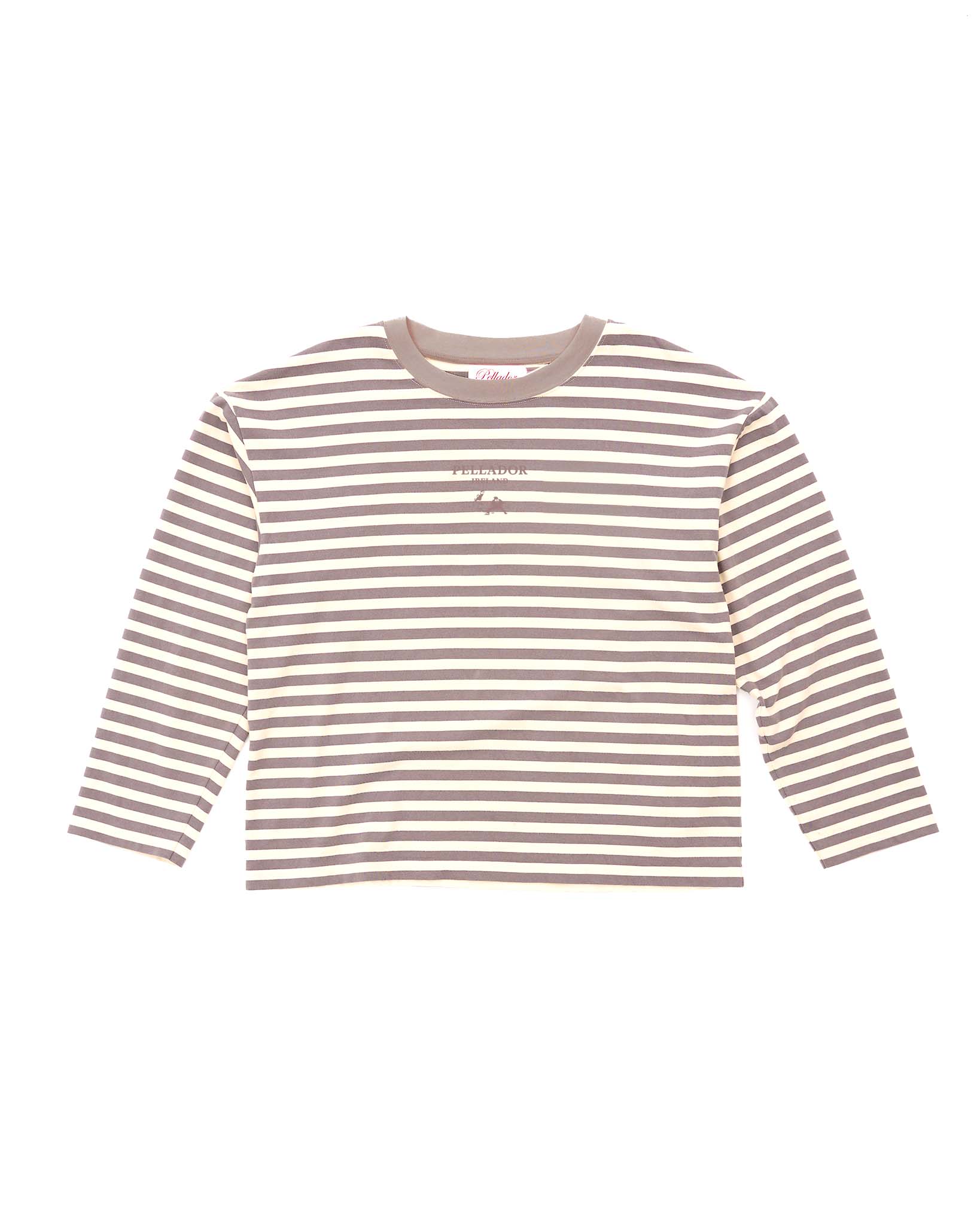 Striped L/S Tee - Grey & Cream