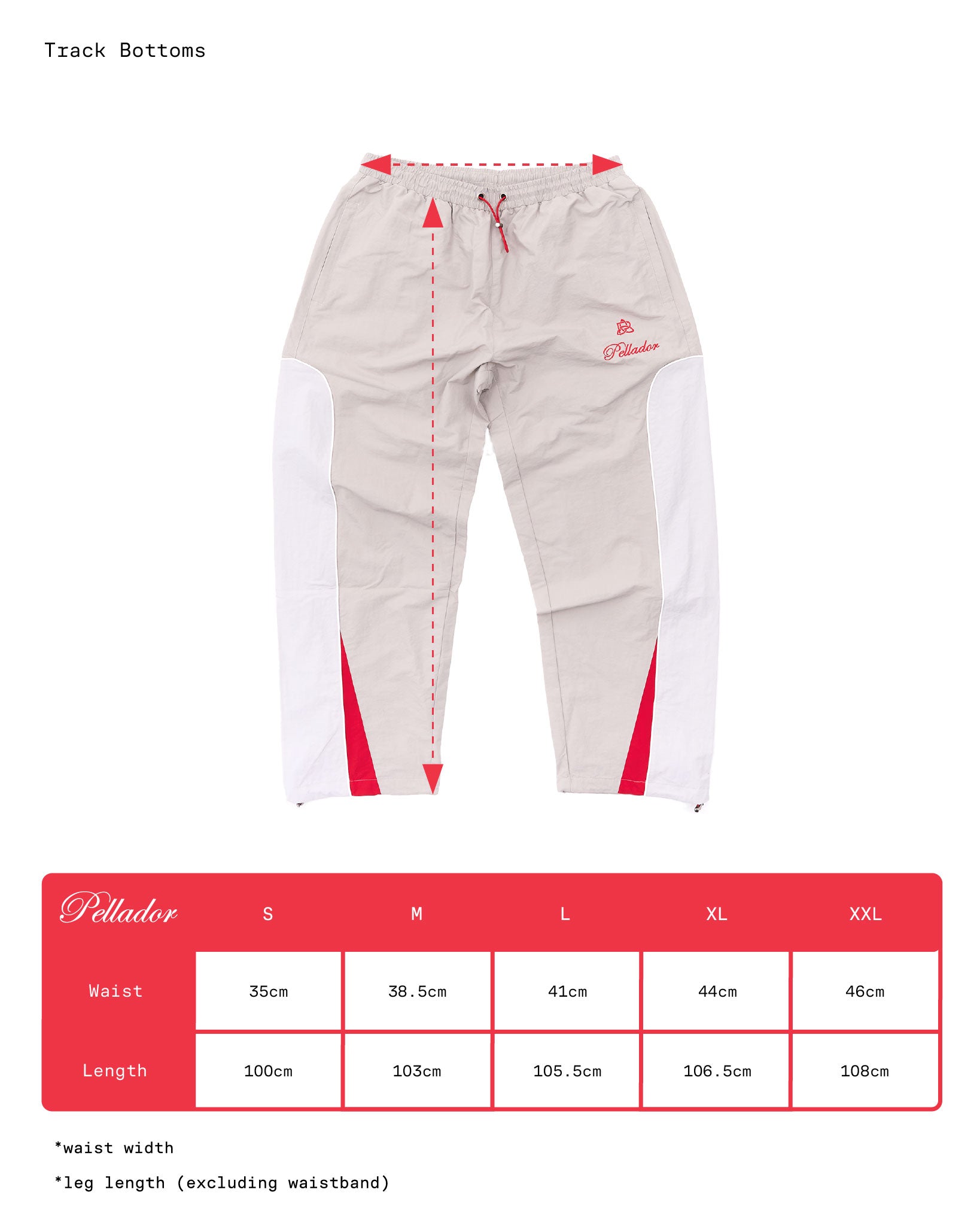 Track Bottoms Grey & Red