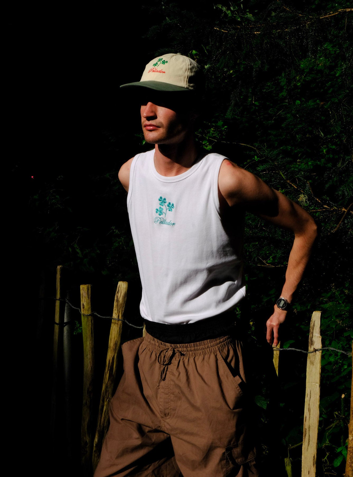 Embroidered Logo Vest - White