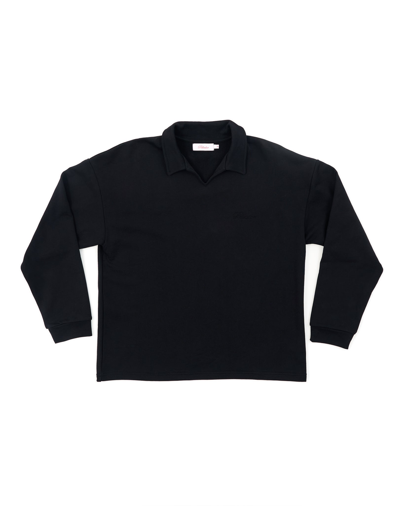 Polo Collar Sweatshirt Black