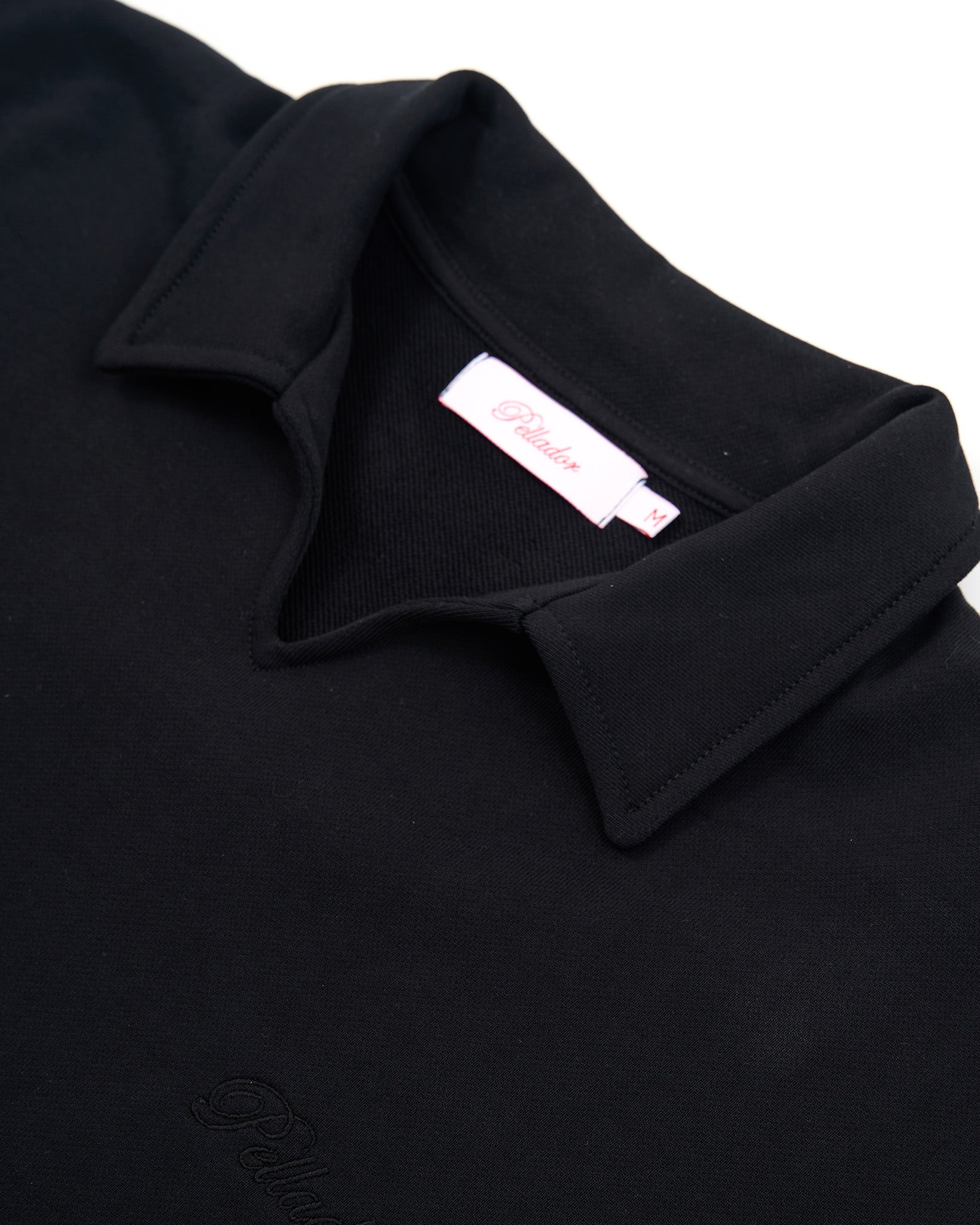 Polo Collar Sweatshirt Black