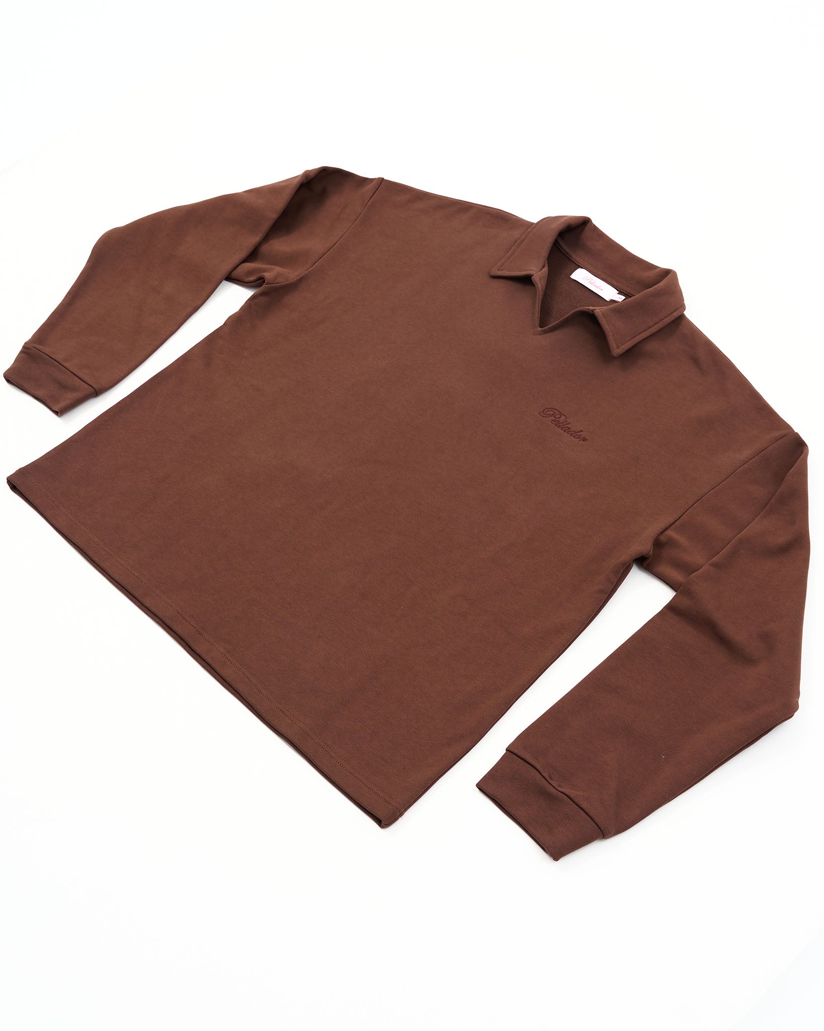 Polo Collar Sweatshirt Brown