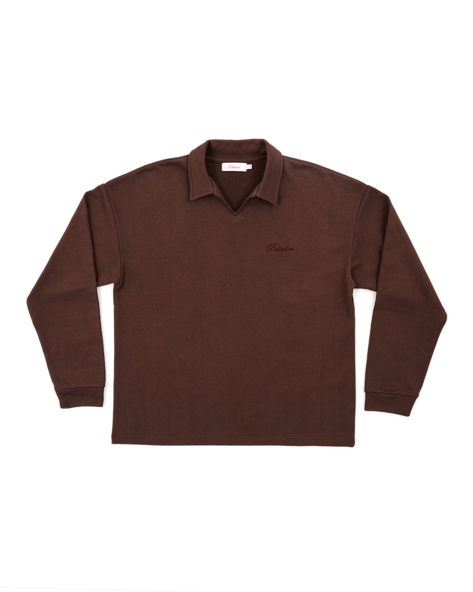 Polo Collar Sweatshirt Brown