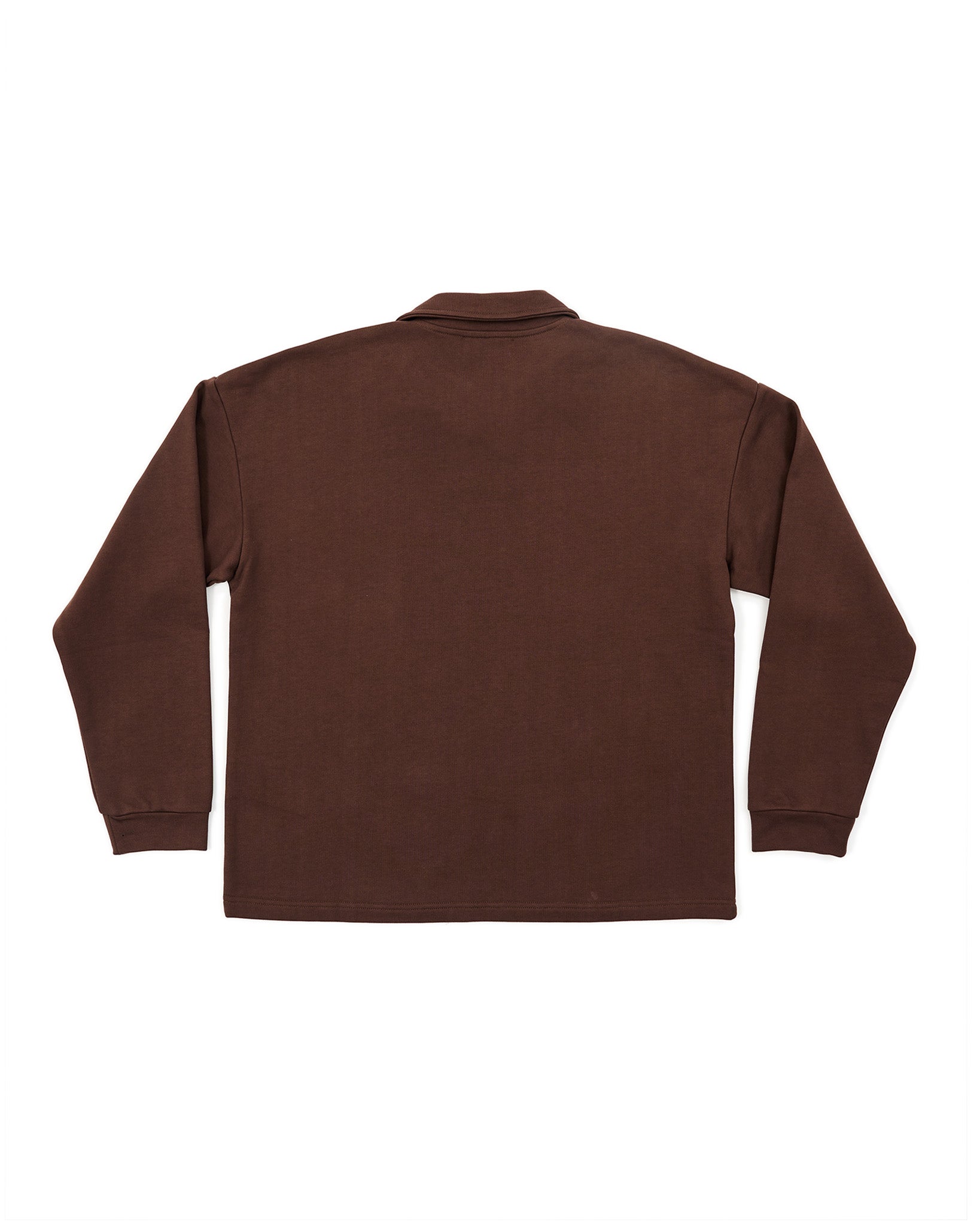 Polo Collar Sweatshirt Brown