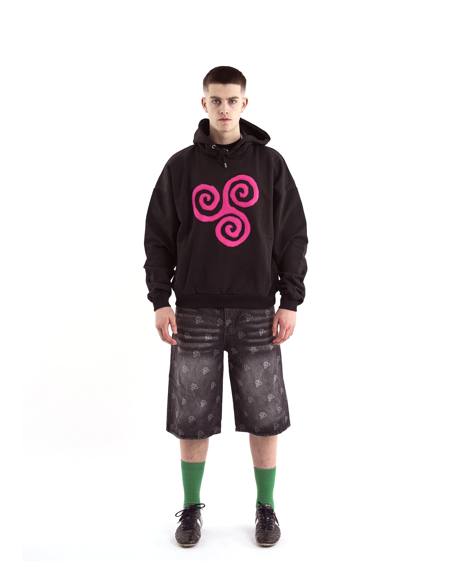 Triskele Appliqué Hoodie - Pink