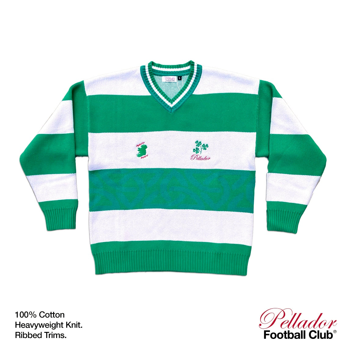 Pellador Green & White Hoops Knit