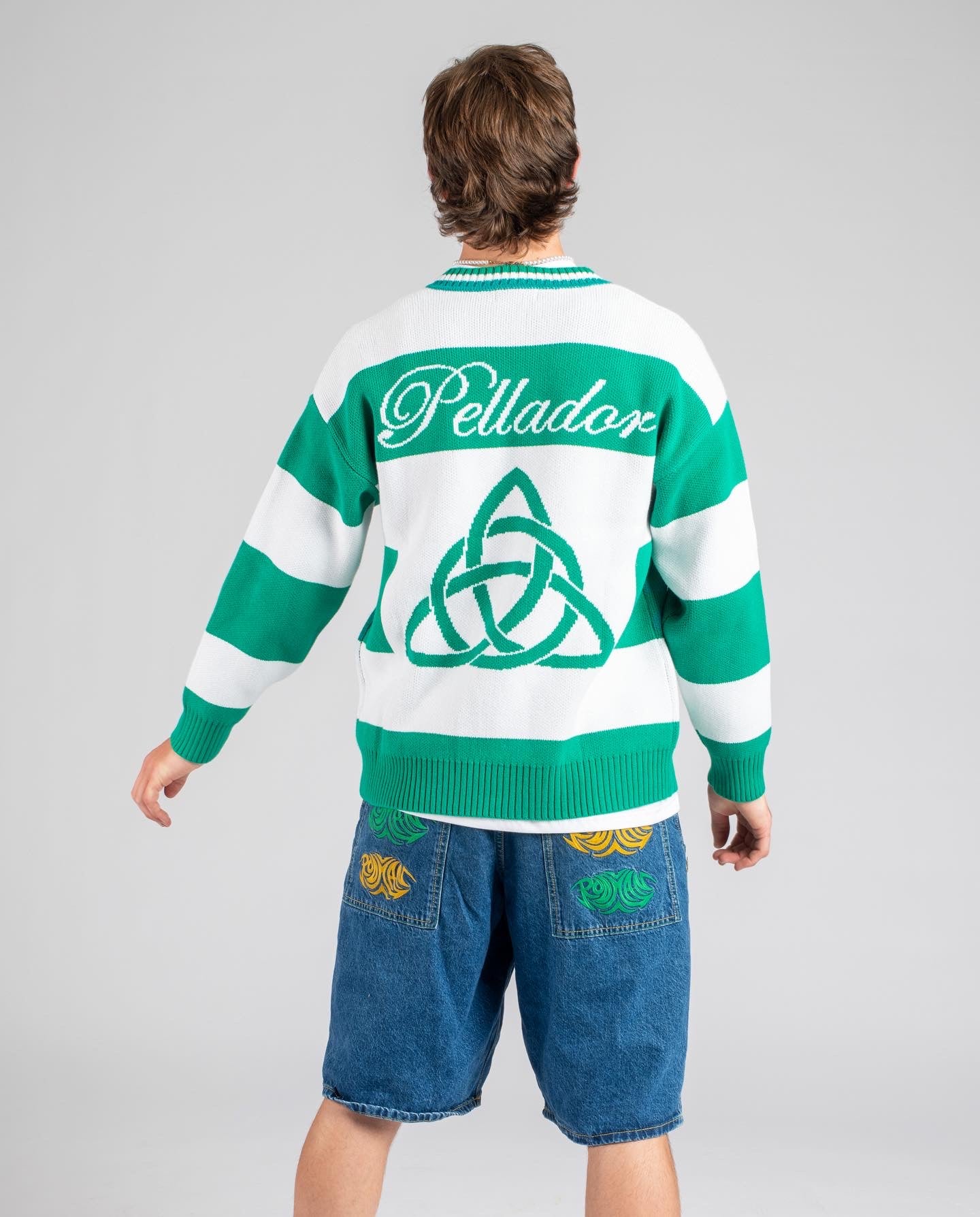 Pellador Green & White Hoops Knit
