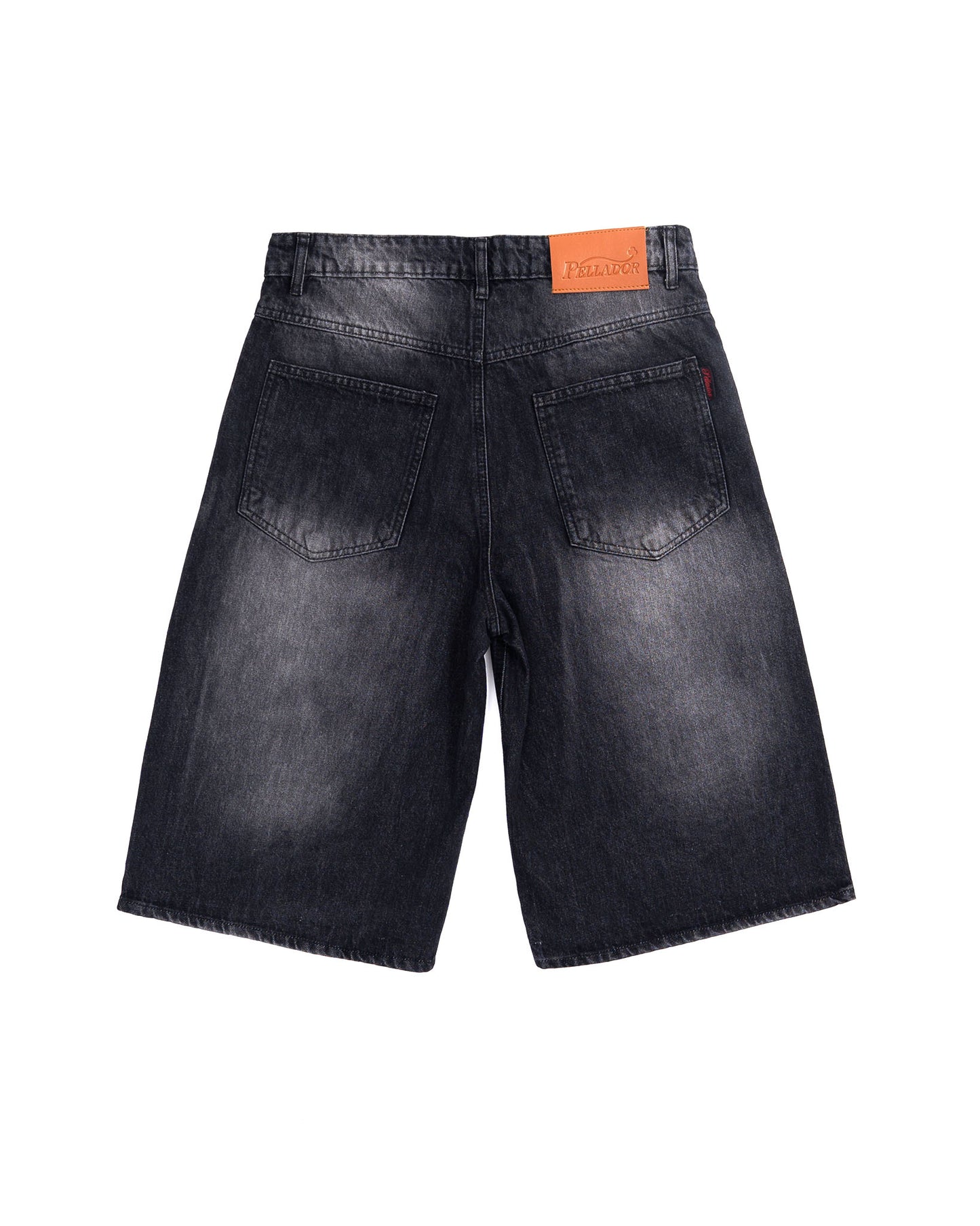 Spiral Engraved Jorts - Washed Black