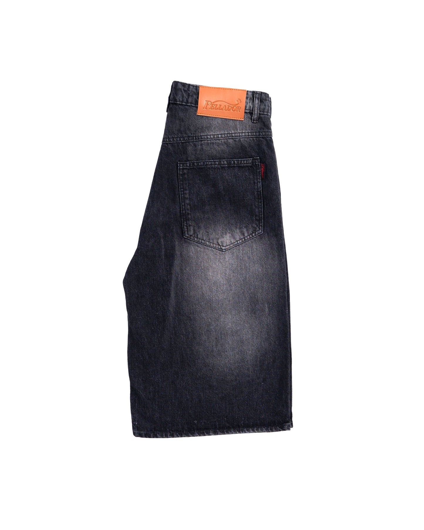 Spiral Engraved Jorts - Washed Black