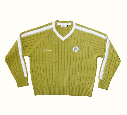 Moss Green Cable Knit Jersey