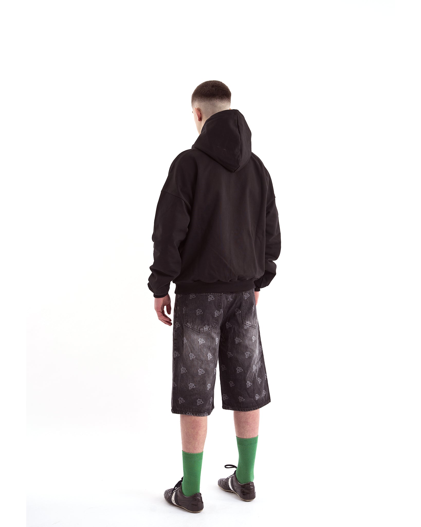 Triskele Appliqué Hoodie - Black on Black