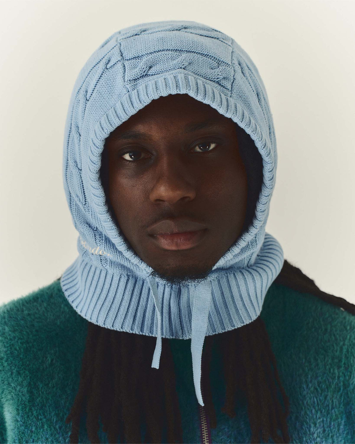 Cable Knit Snood Baby Blue