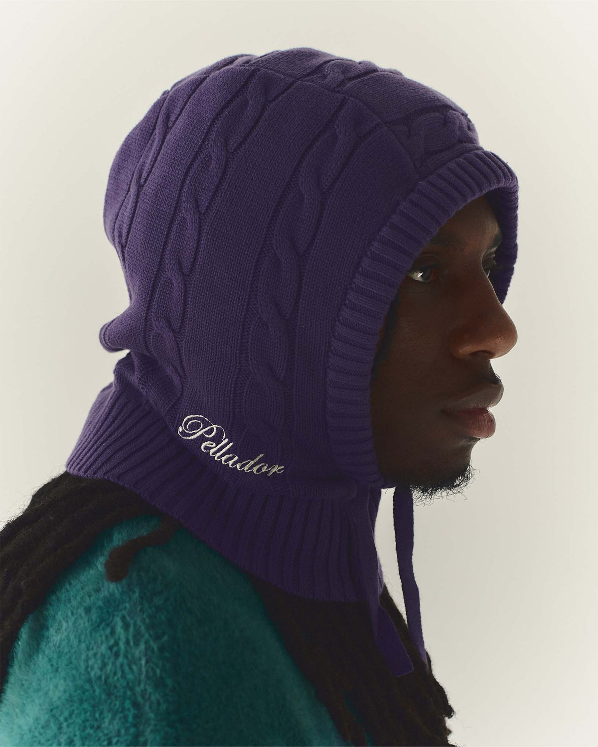 Cable Knit Snood Purple