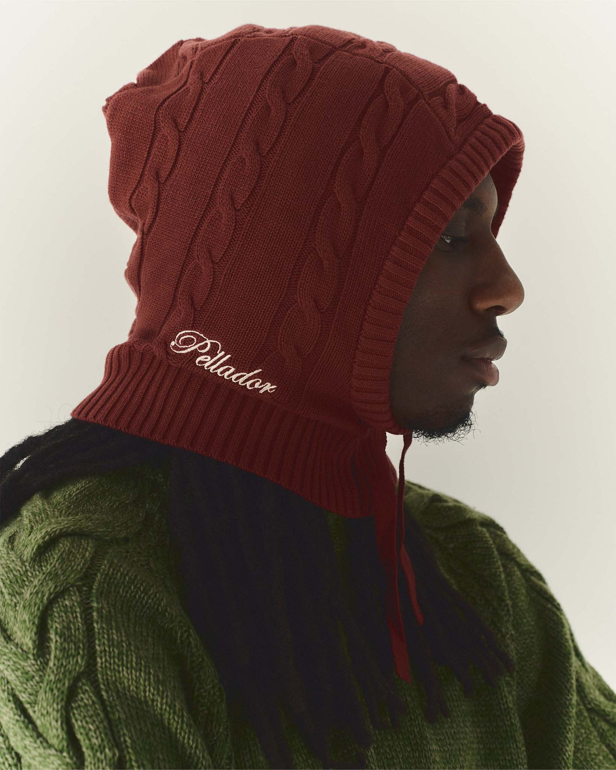 Cable Knit Snood Maroon