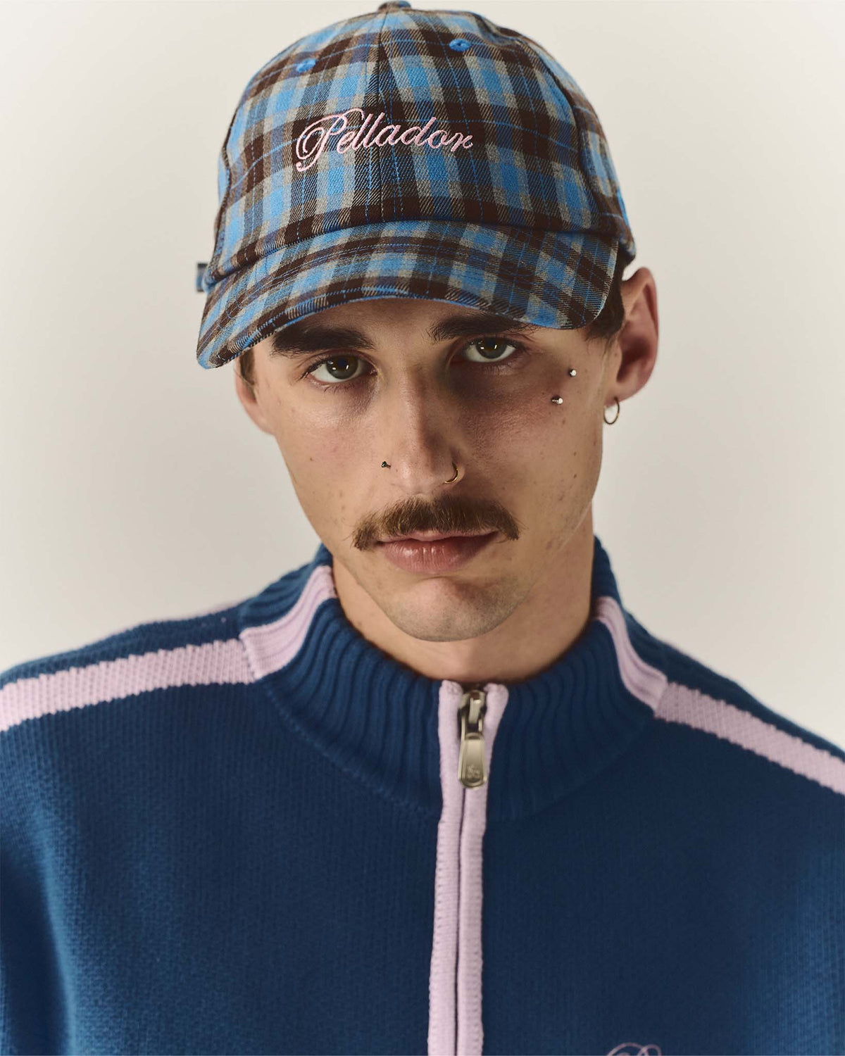 Blue Check Cap
