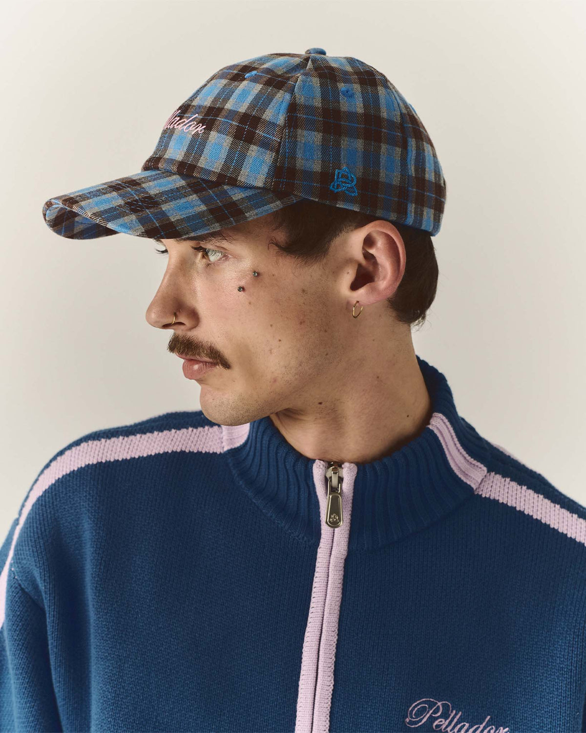 Blue Check Cap
