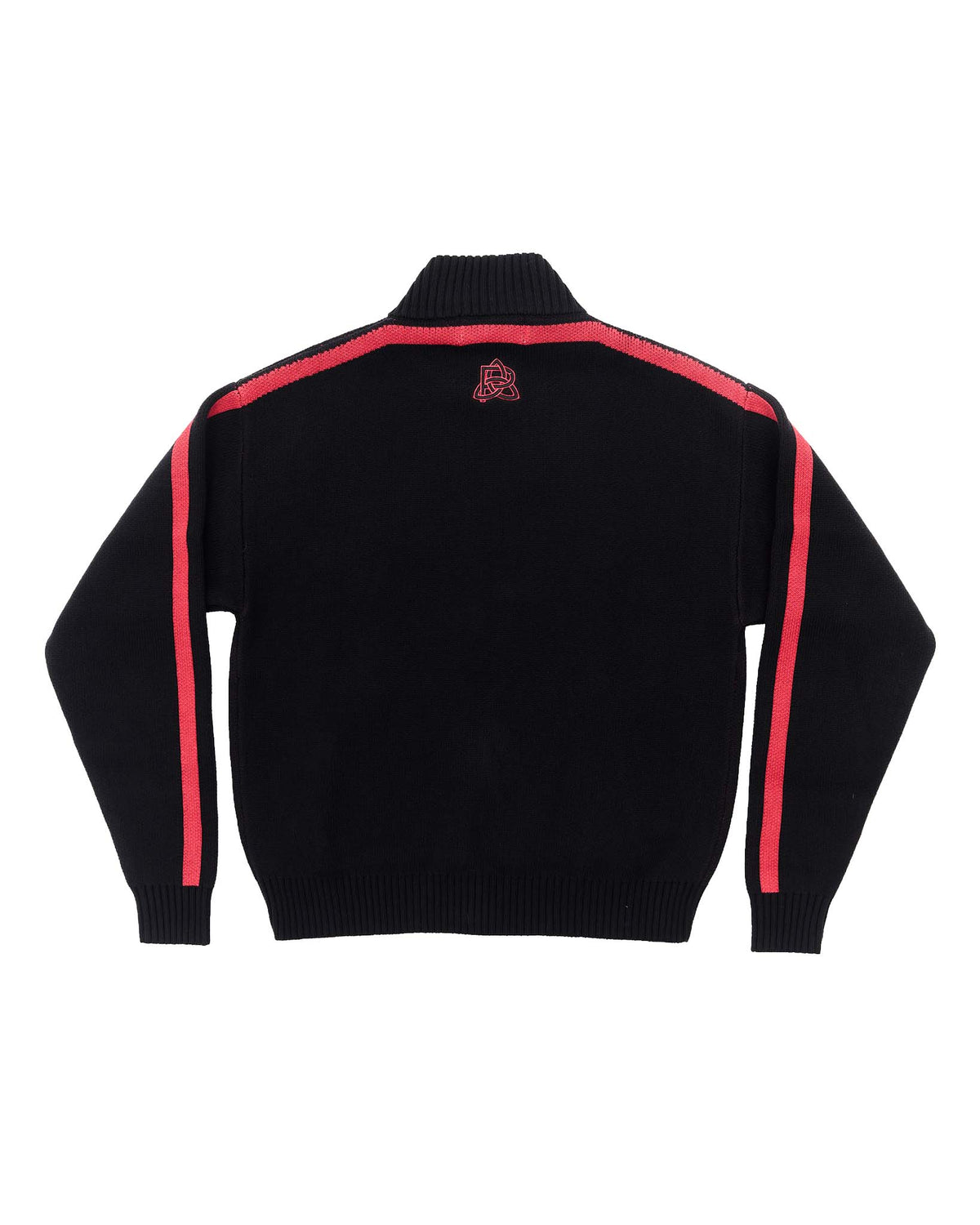 Knit Tracksuit Jacket Black & Red