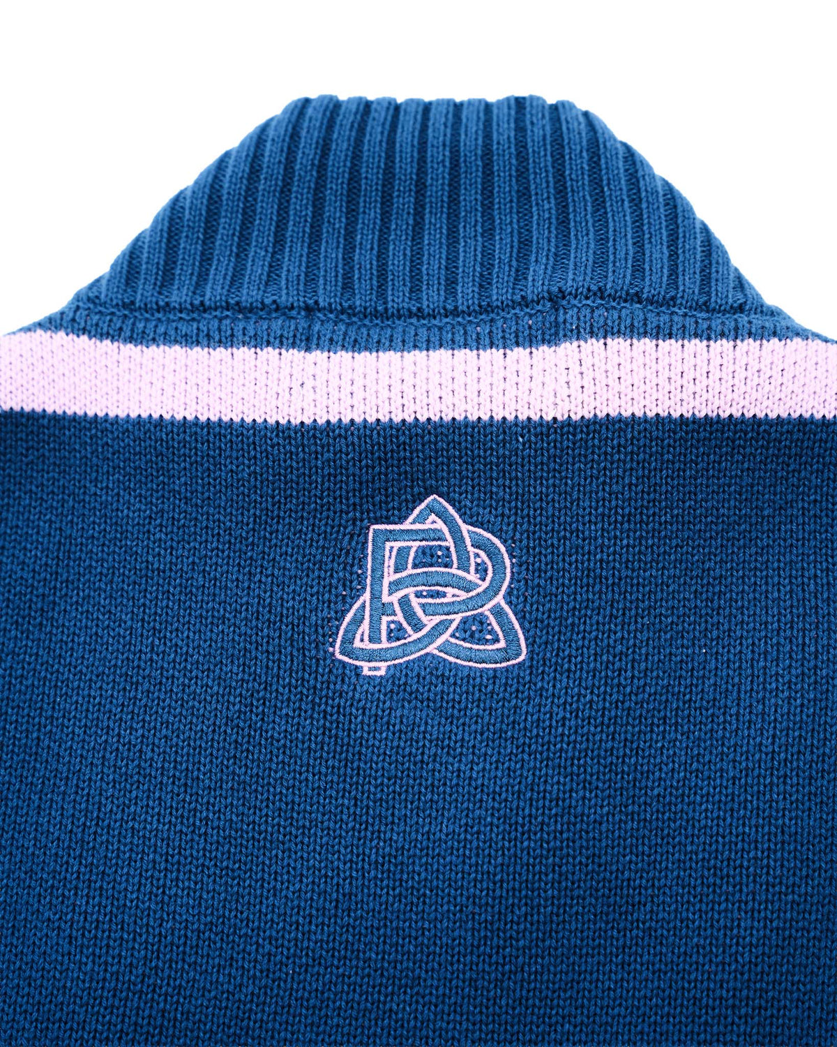 Knit Tracksuit Jacket Navy & Pink
