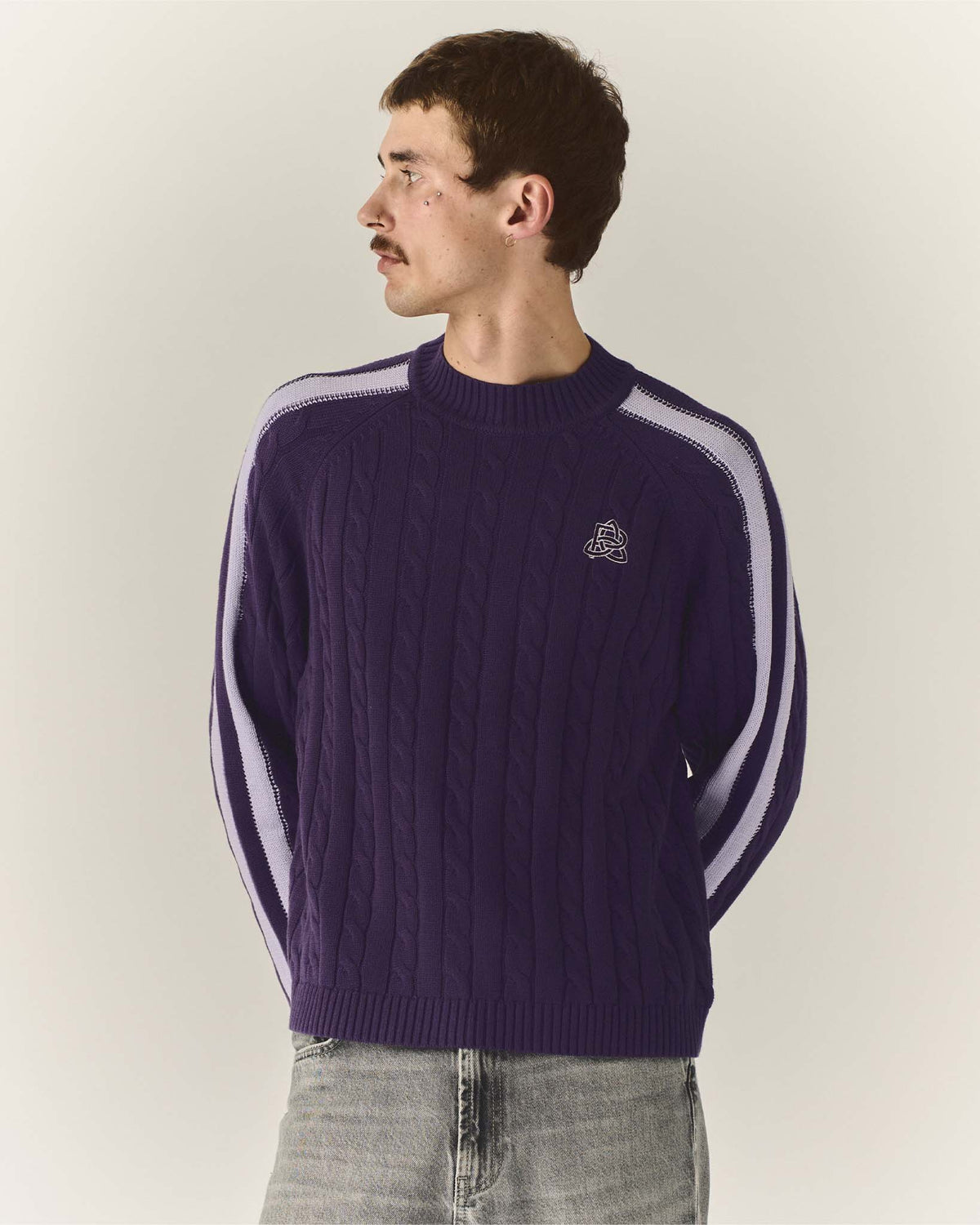 Cable Knit Purple