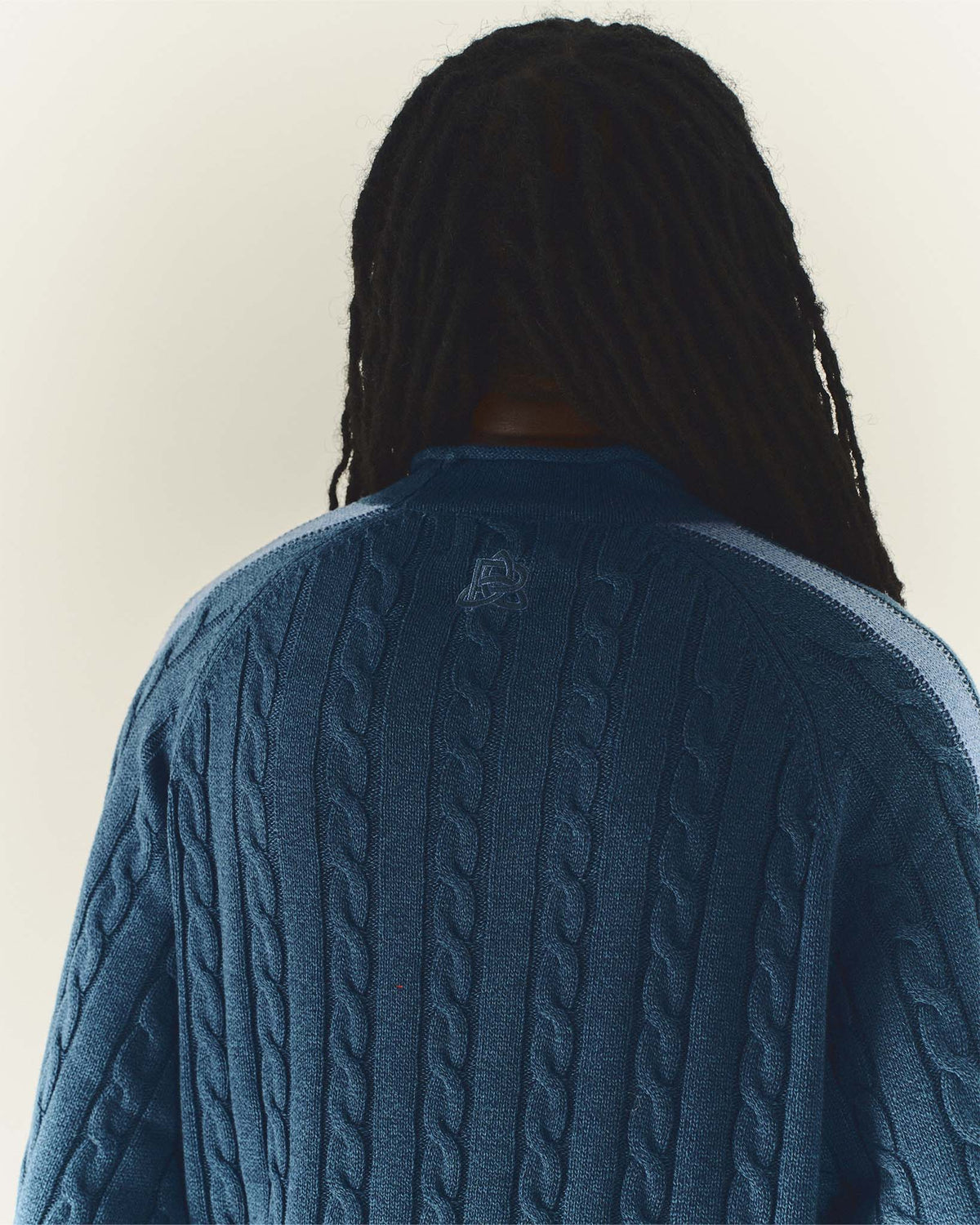 Pocket Cable Knit Navy