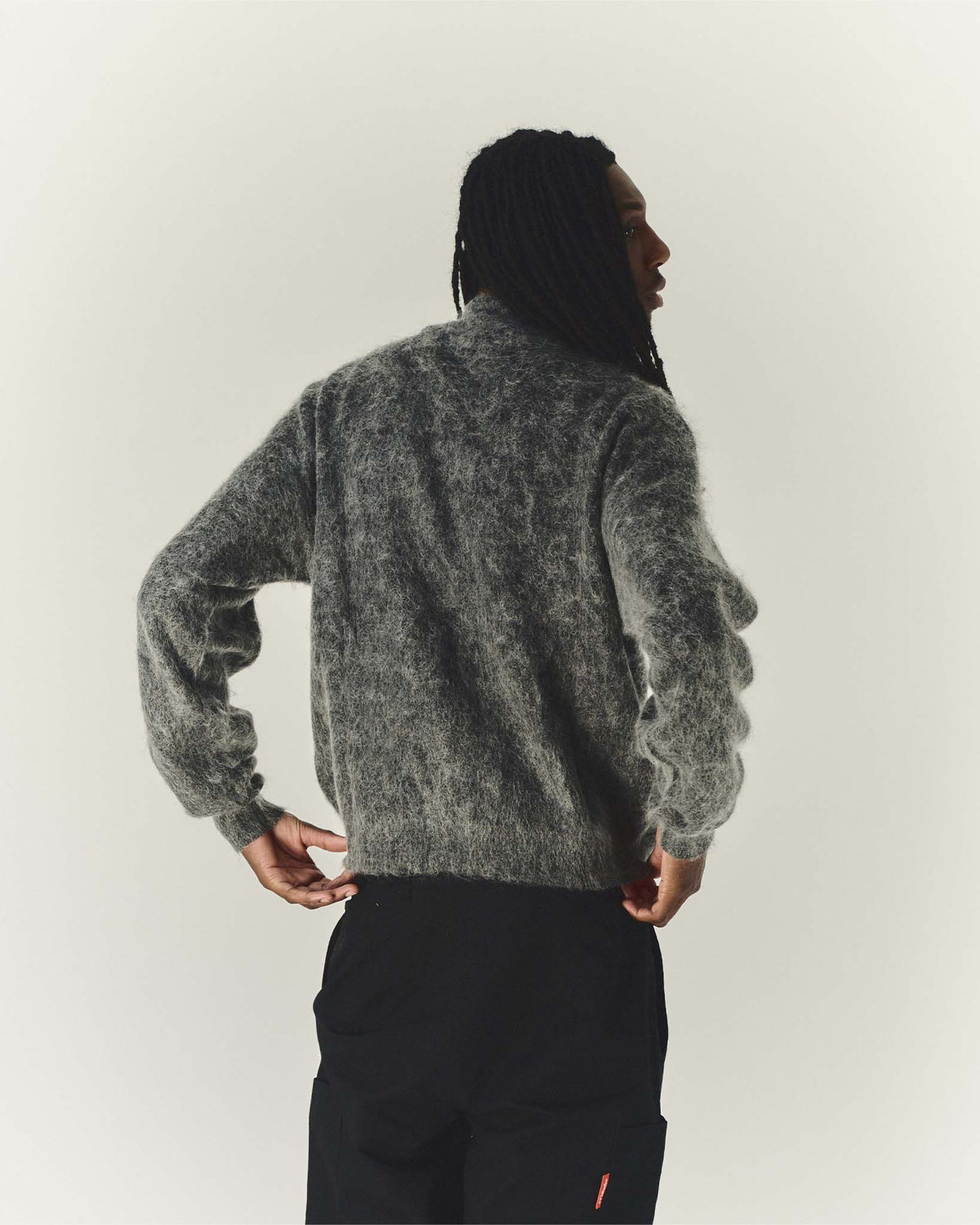 Grey Mohair Full Zip