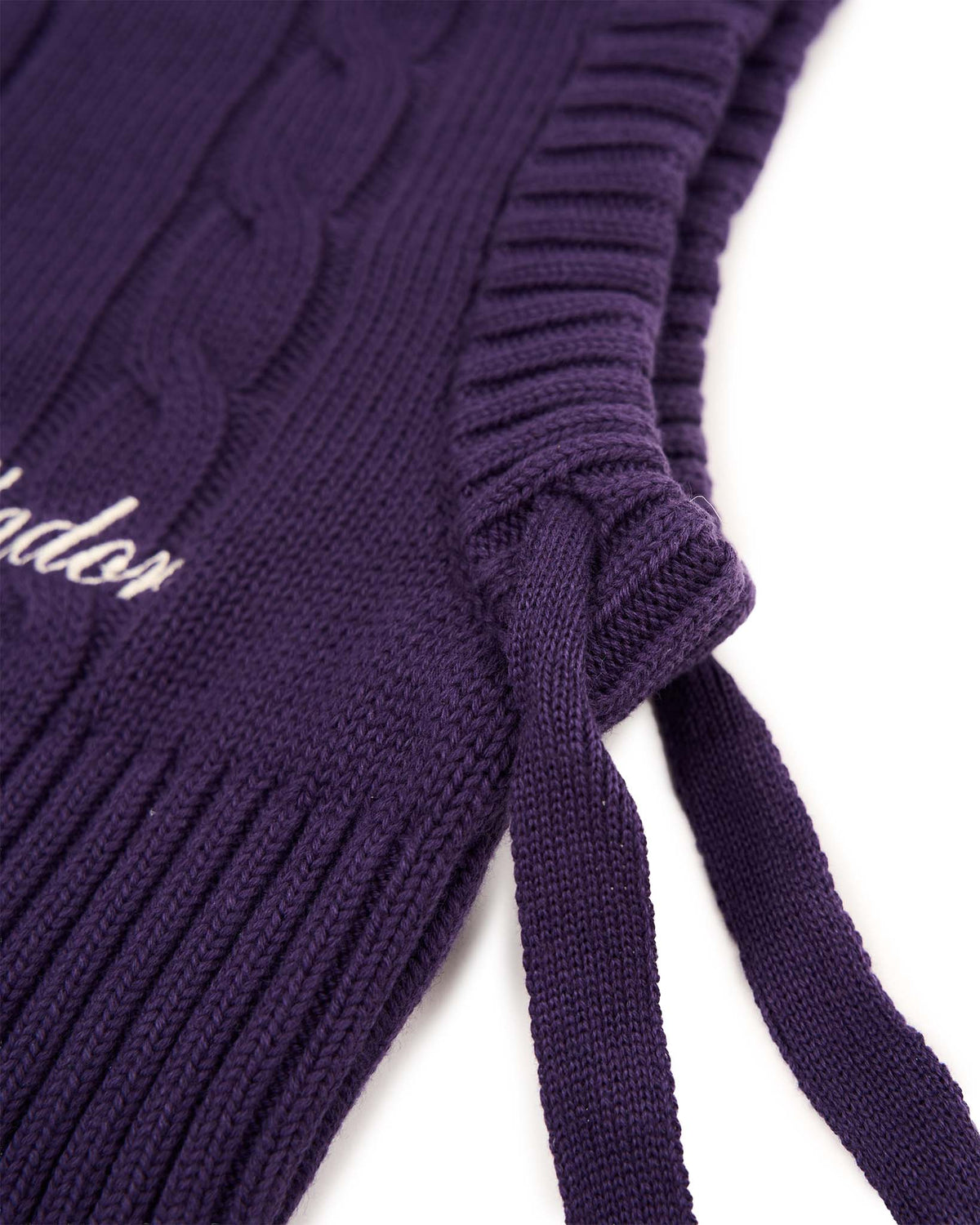 Cable Knit Snood Purple