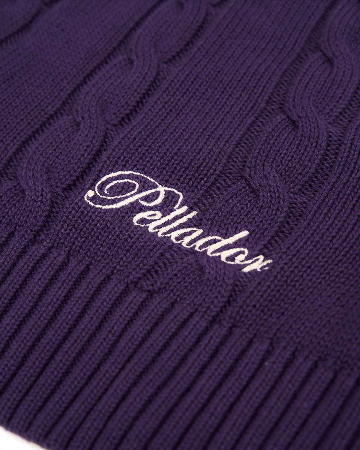 Cable Knit Snood Purple