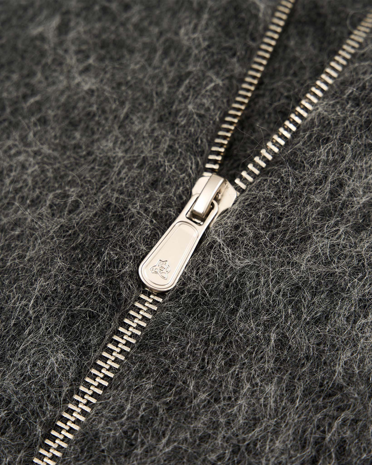 Grey Mohair Full Zip