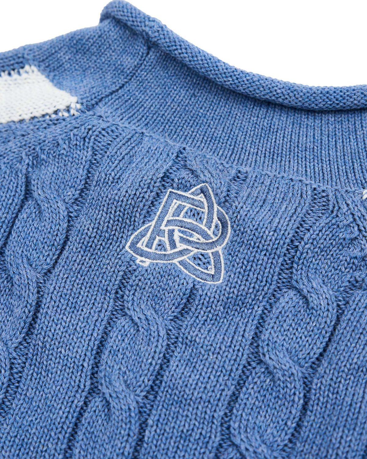 Pocket Cable Knit Denim