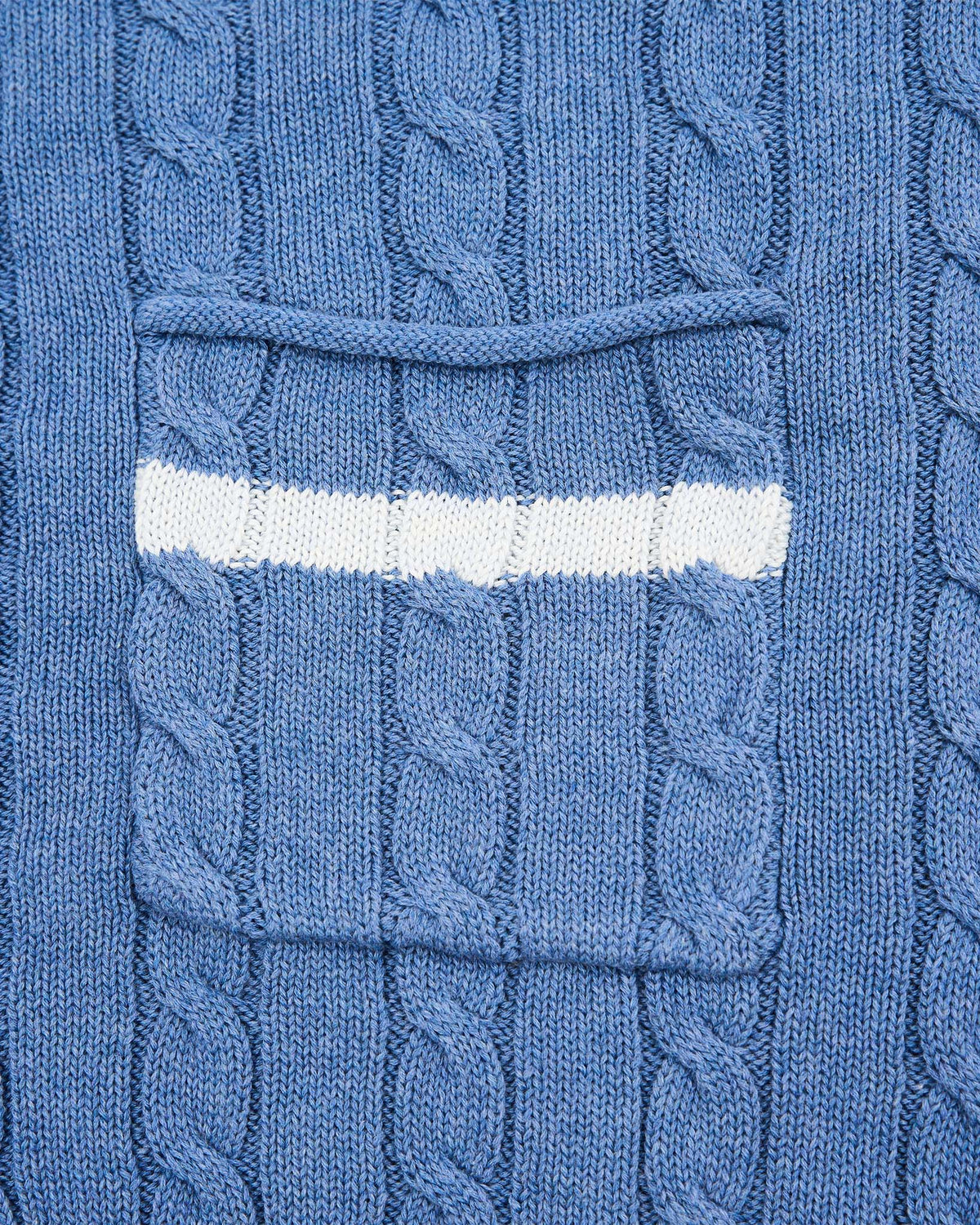 Pocket Cable Knit Denim