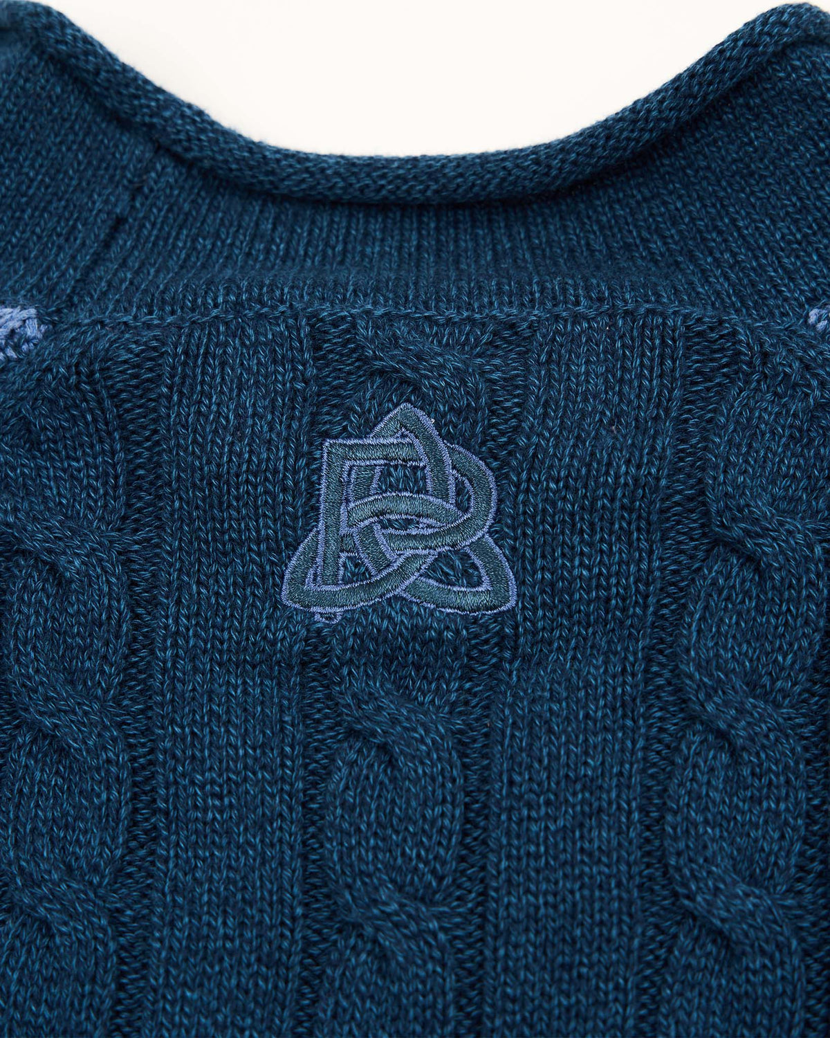 Pocket Cable Knit Navy